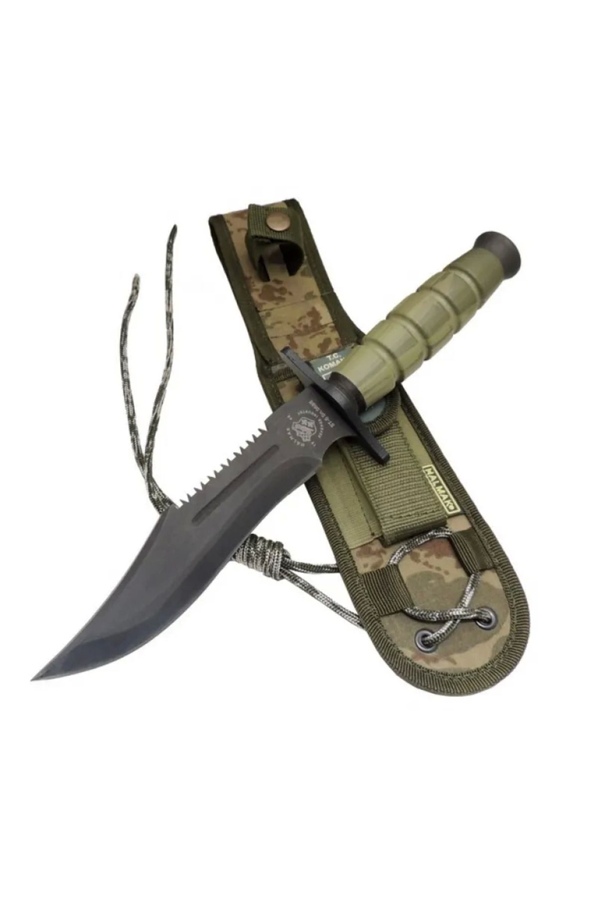 Eldenör 0698 Haki 30cm - Testere Detaylı, Oluklu, Kılıflı