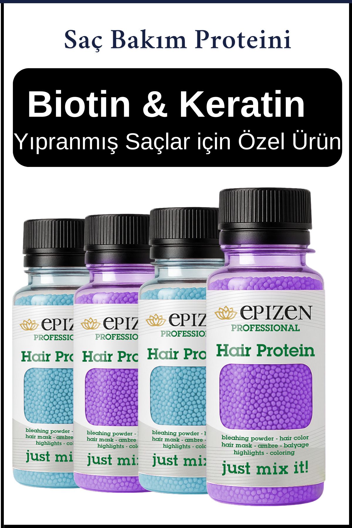 EPİZEN Biontin & Keratin Destekli Saç Bakım Proteini - Destekli Güçlendirici Etki