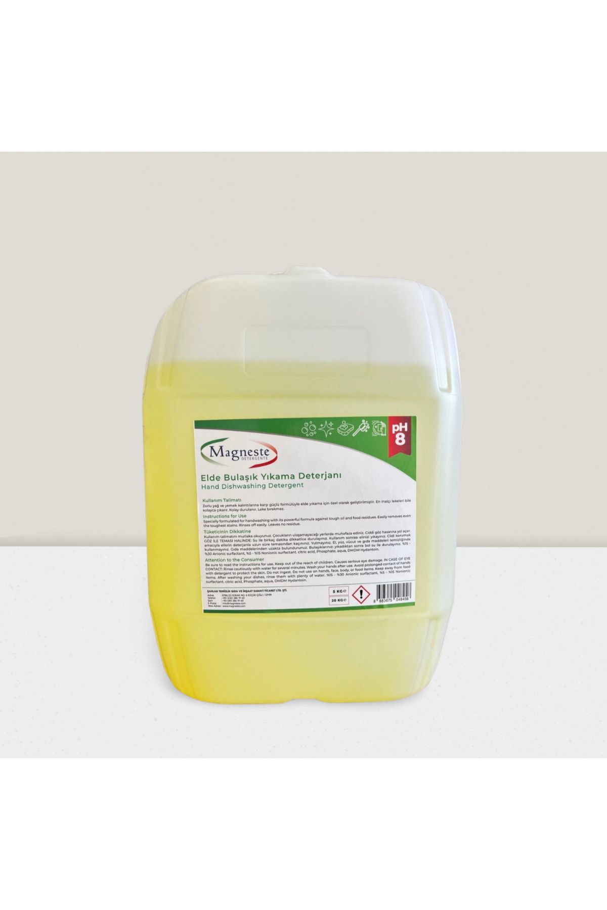 Magneste Elde Bulaşık Yıkama Deterjanı - Hand Dishwashing Detergente | 20KG