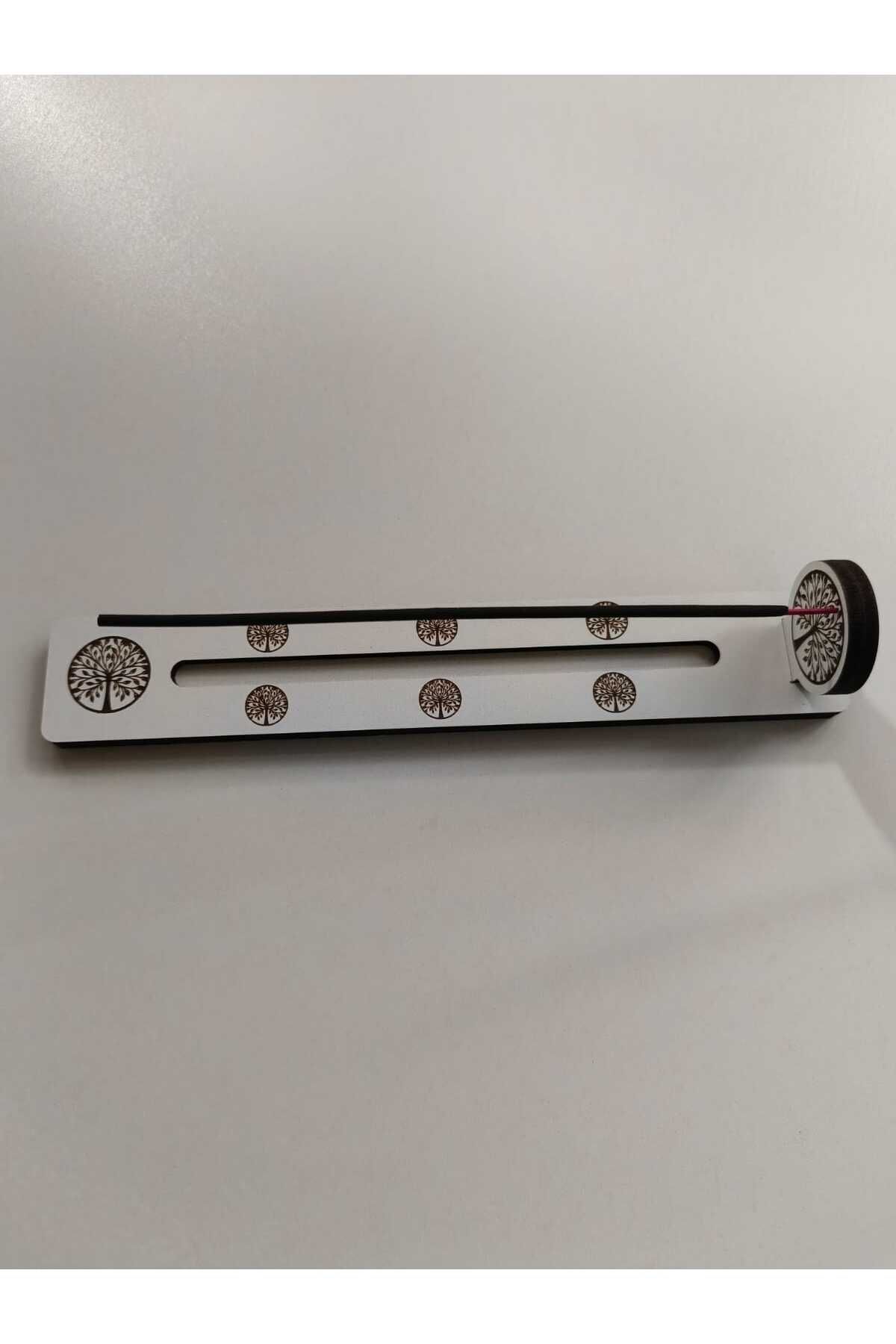 öyküdekor 3 Adet Yaşam Ağacı Motifli Ahşap MDF Tütsülük – 24 cm | Dekoratif ve Spiritüel Tasarım