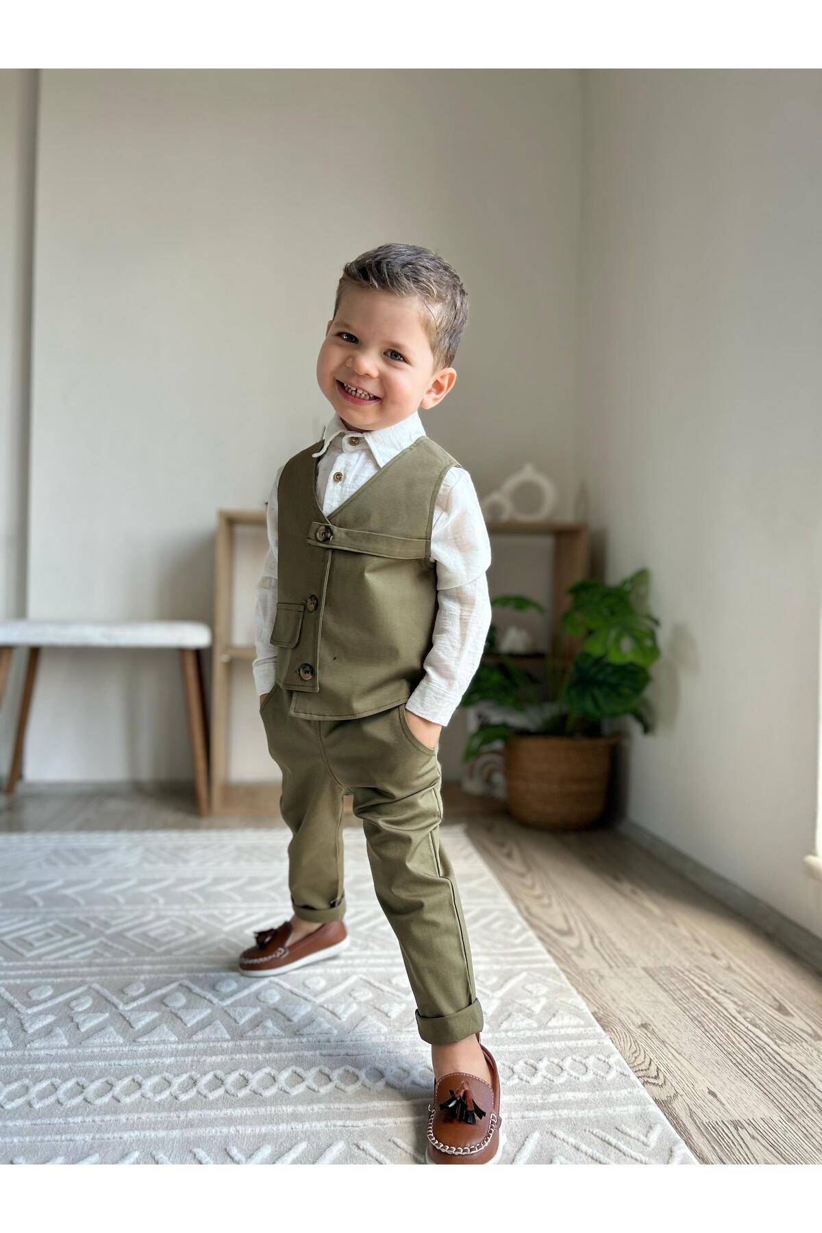 favorimkids Yeni Yeşil 3 lü Bebek Çocuk Takım 1-6 YAŞ fotoğrafı 7 (önizleme)