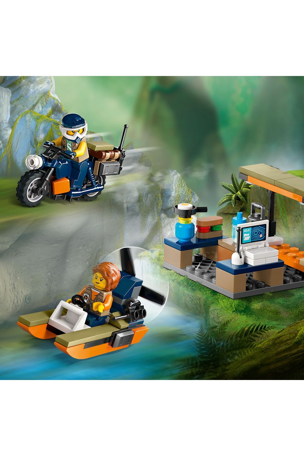 LEGO-City - Elicopterul Unui Explorator Al Junglei La Tabara De Baza 60437 8