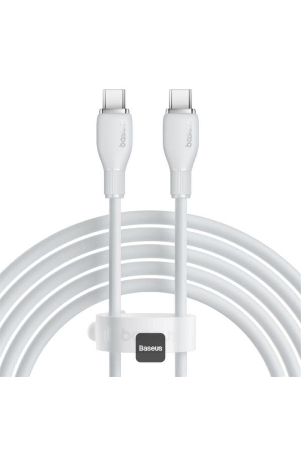 Baseus-Pudding power and data cable, USB-C to USB-C interface, 100W, length 1.2m, white 1