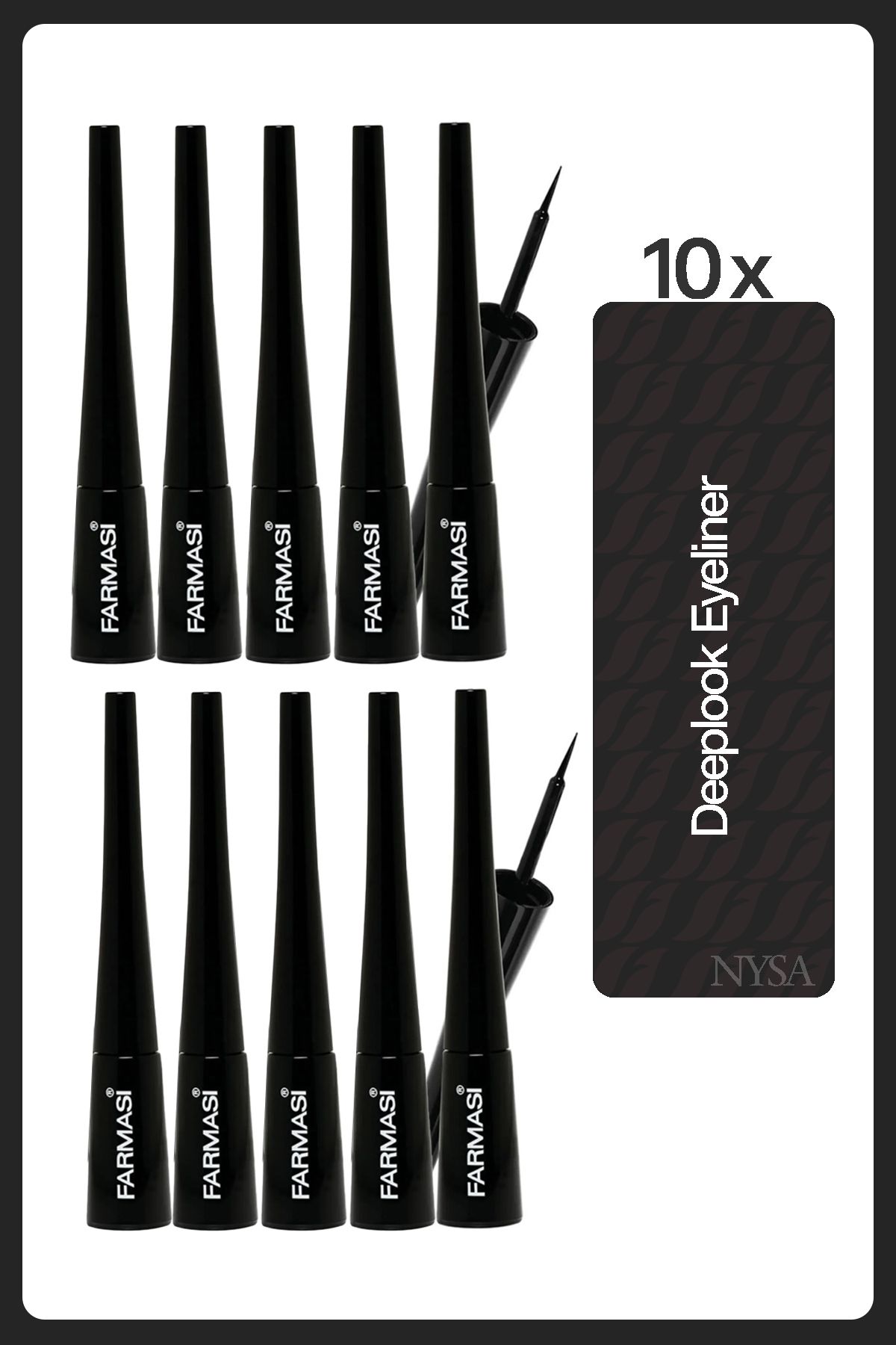 Farmasi Siyah Eyeliner - Deeplook 4.5 g - 10 Adet