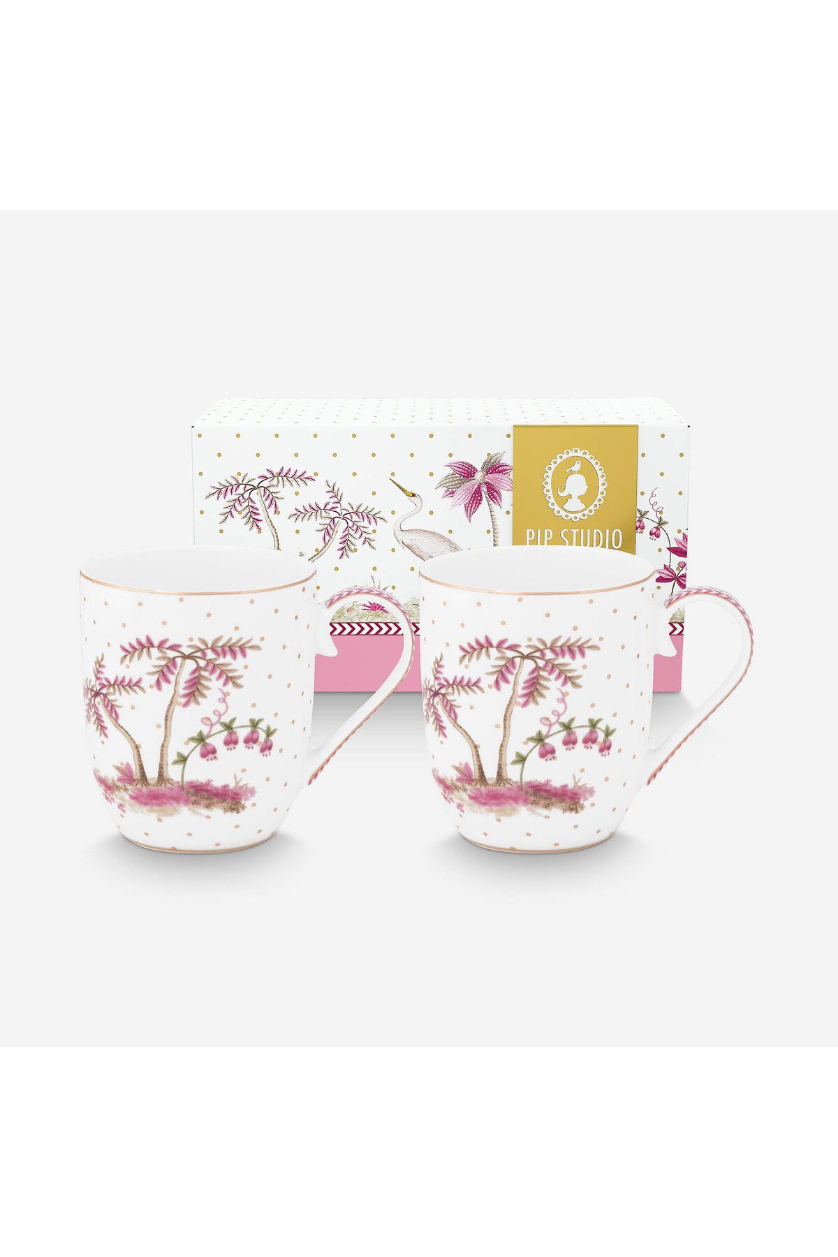 Pip Studio Jolie Beyaz Porselen Kupa Seti 145 ml