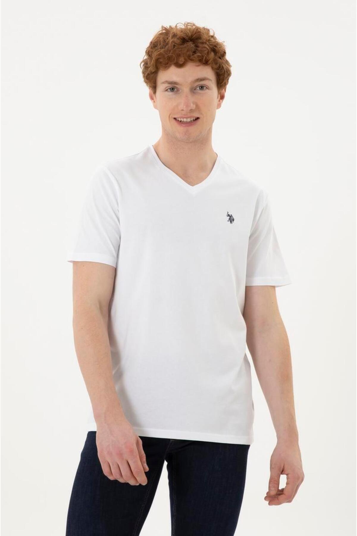 یو اس پولو تی‌شرت مردانه سفید Gts02Iy024 کد ۱۷۹۵۳۸۹