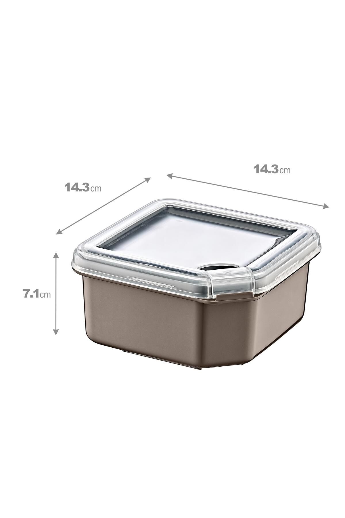 Smartware-4-Pack Q-Box Storage Container Terra 1000 ml 2
