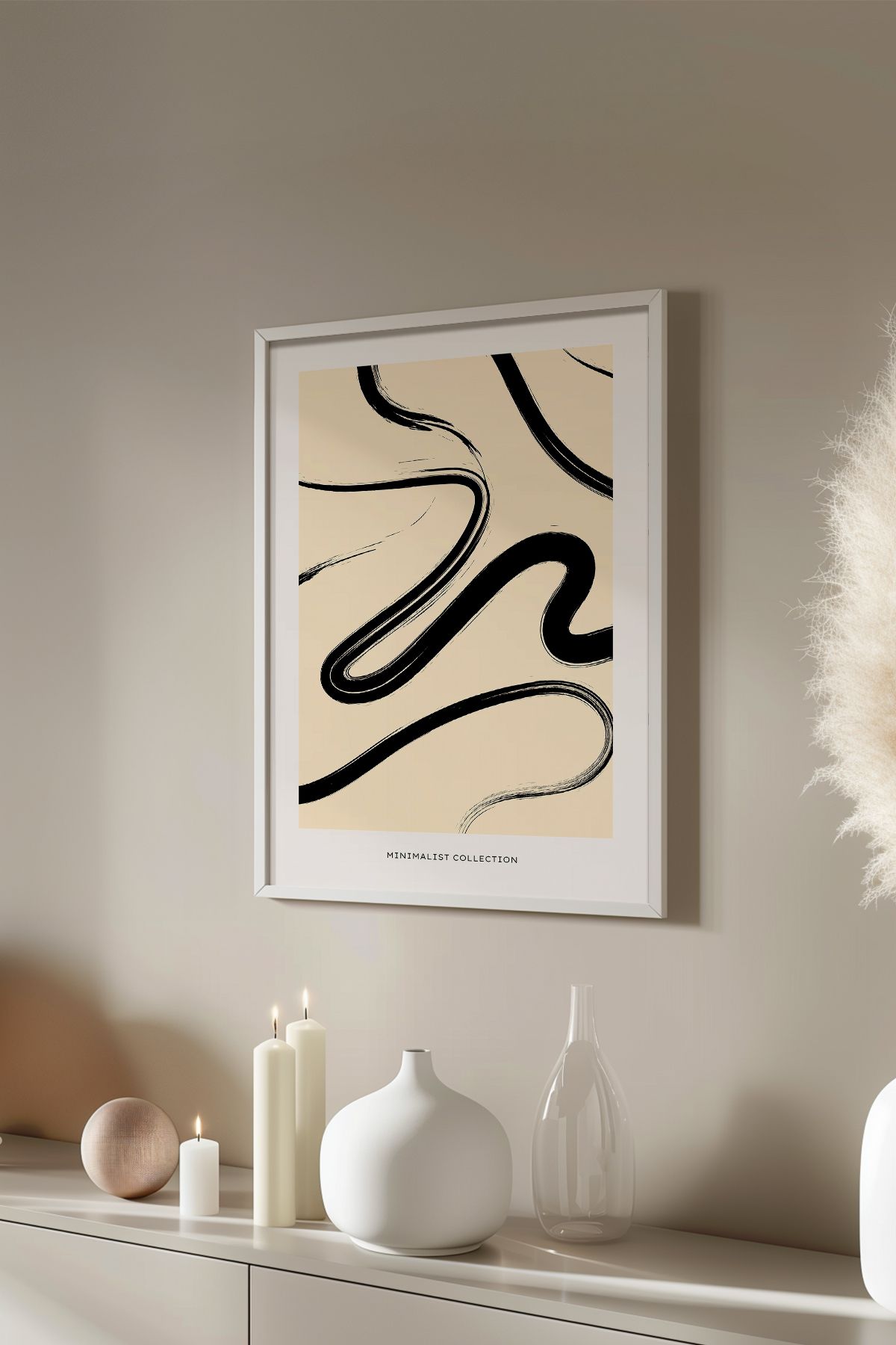 Basquiart Bohemian Serisi Beyaz Çerçeveli Poster, Tablo No:136