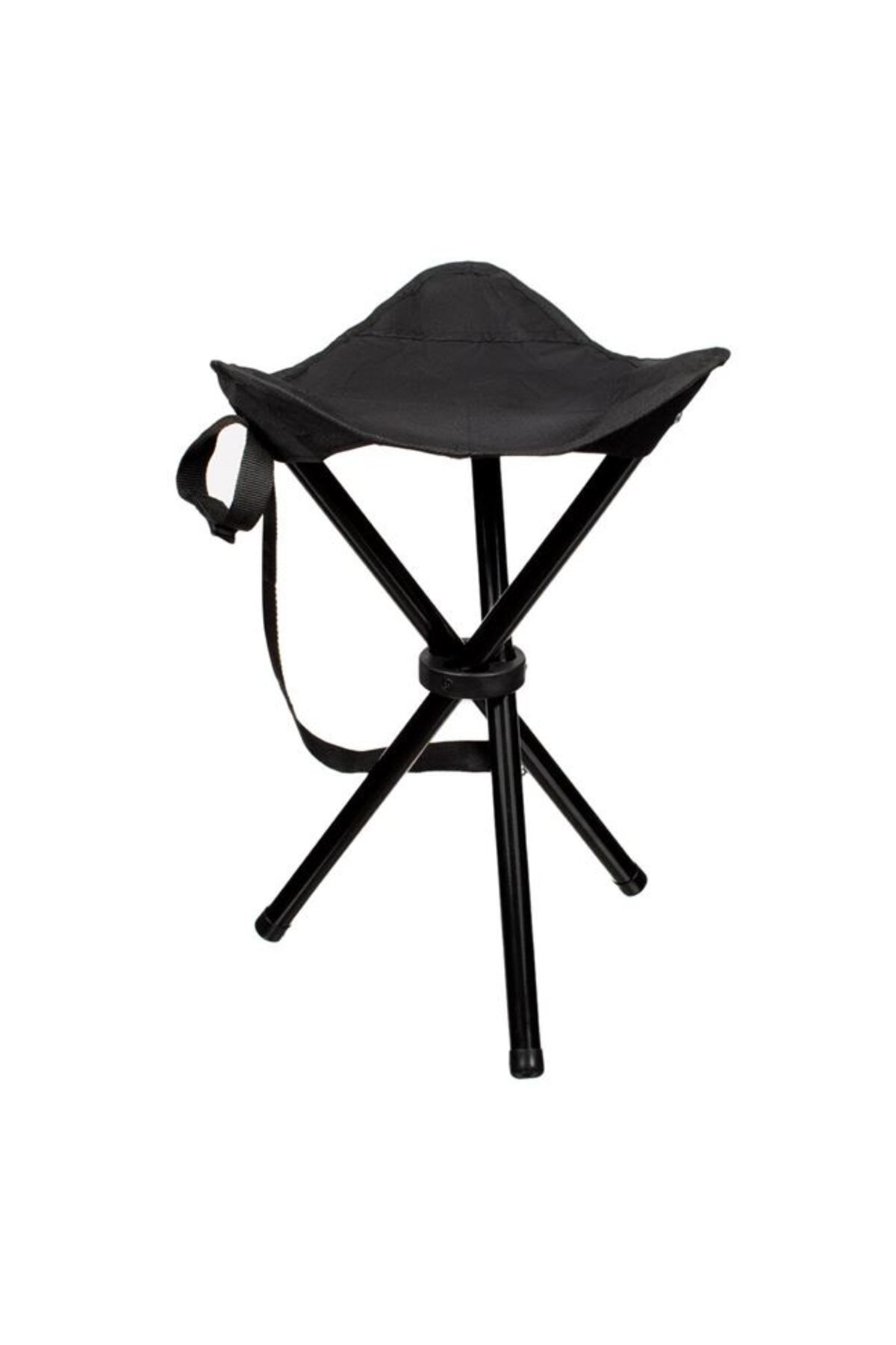 OEM Scaun Pliabil Cu 3 Picioare Pentru Pescuit, Camping, Outdoor Negru, Husa Transport Inclusa - One Size