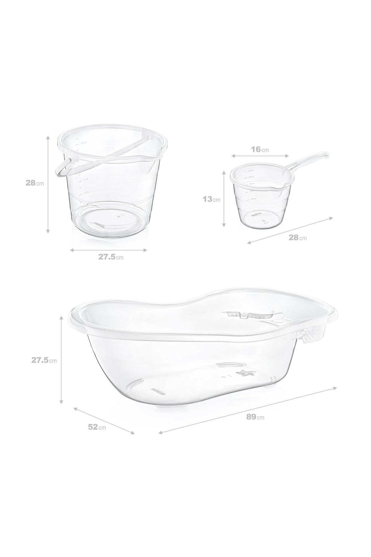 Smartware Fiore 3Lü Bebek Banyo Seti Şeffaf fotoğrafı 2 (önizleme)