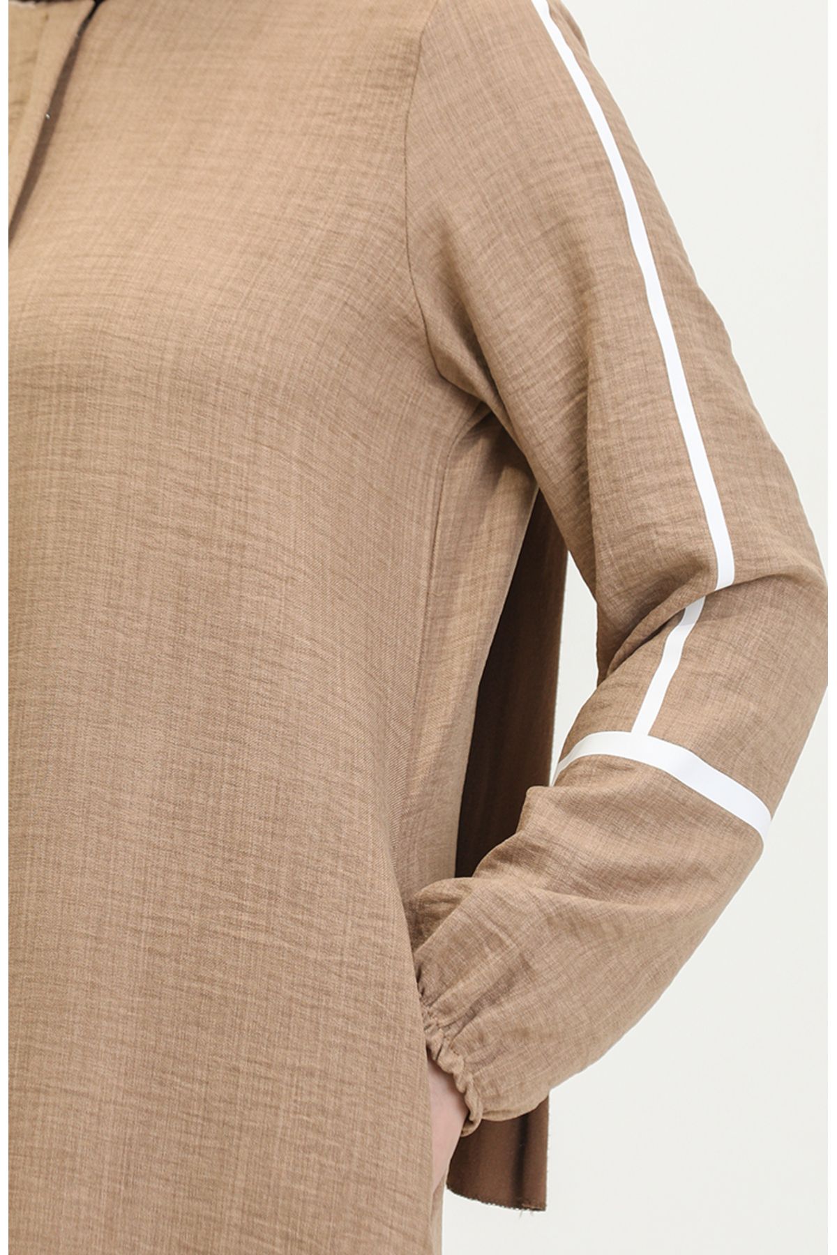 sefamerve-Mink Ferace - 24018-02 Model with Print Detail 6