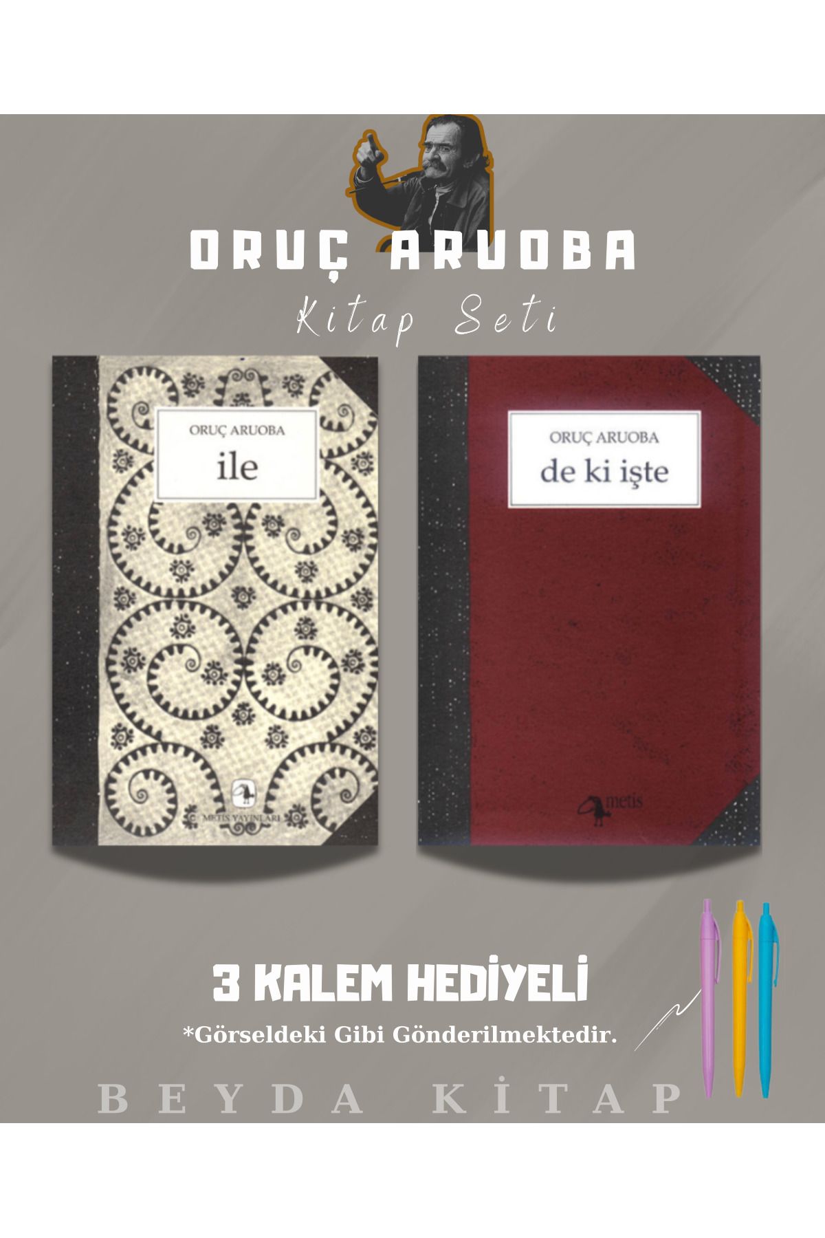 Metis Yayınları İle - De ki İşte - Oruç Aruoba - Kitap Seti - Kalem Hediyeli - ORCARBA