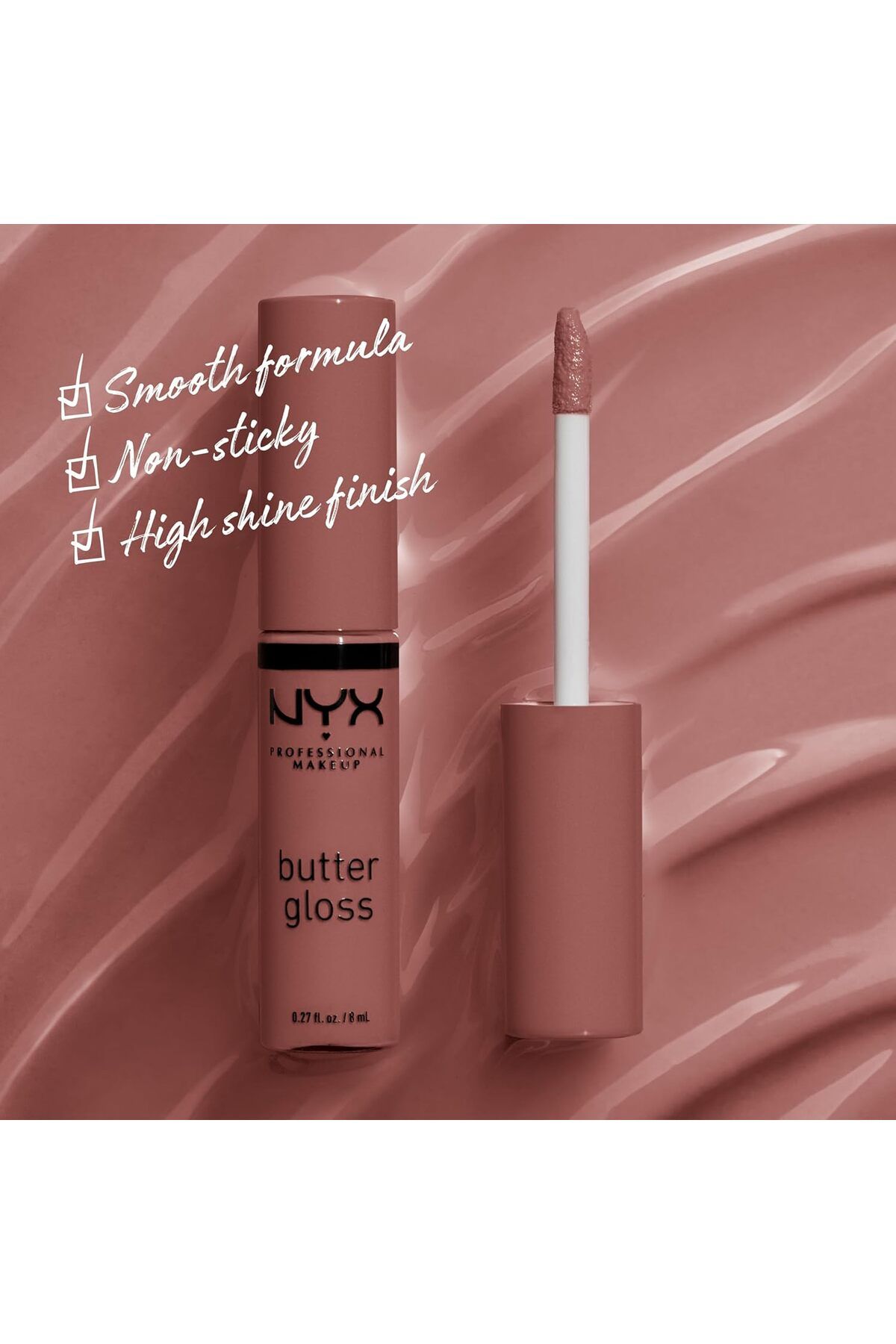 NYX Professional Makeup-NYX-BUTTER GLOSS NON-STICKY LIP GLOSS - SPIKED TOFFEE 8ml 3