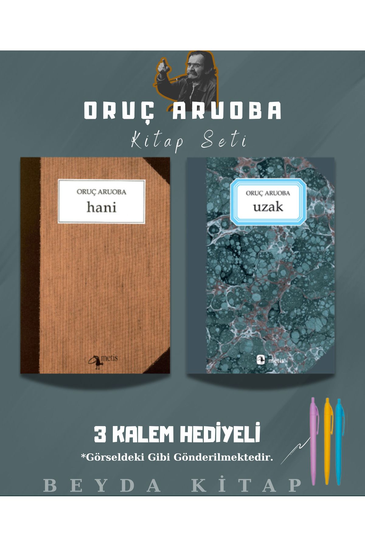 Metis Yayınları Hani - Uzak - Oruç Aruoba - Kitap Seti - Kalem Hediyeli - ORCARBA - SİRRHL1