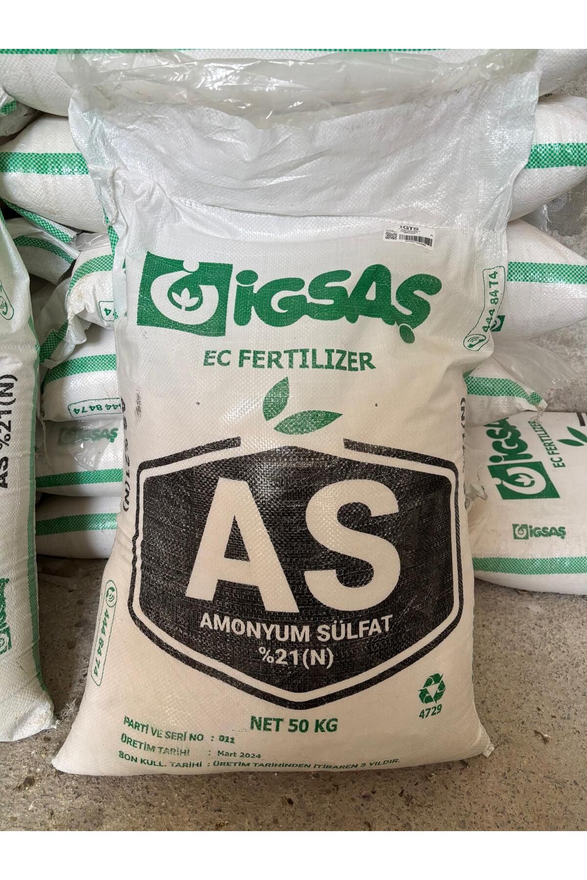 İGSAŞ 10 kg Çim Coşturan AMONYUM Sülfat ( Paketinden Tartilarak gönderilecektir.)