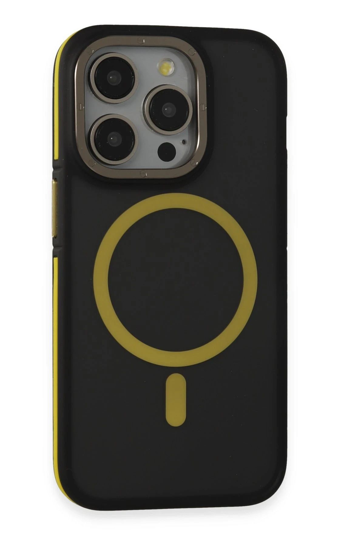Joko iPhone 14 Pro Kılıf Rocky Magsafe Kapak - Siyah-Sarı JOJUA