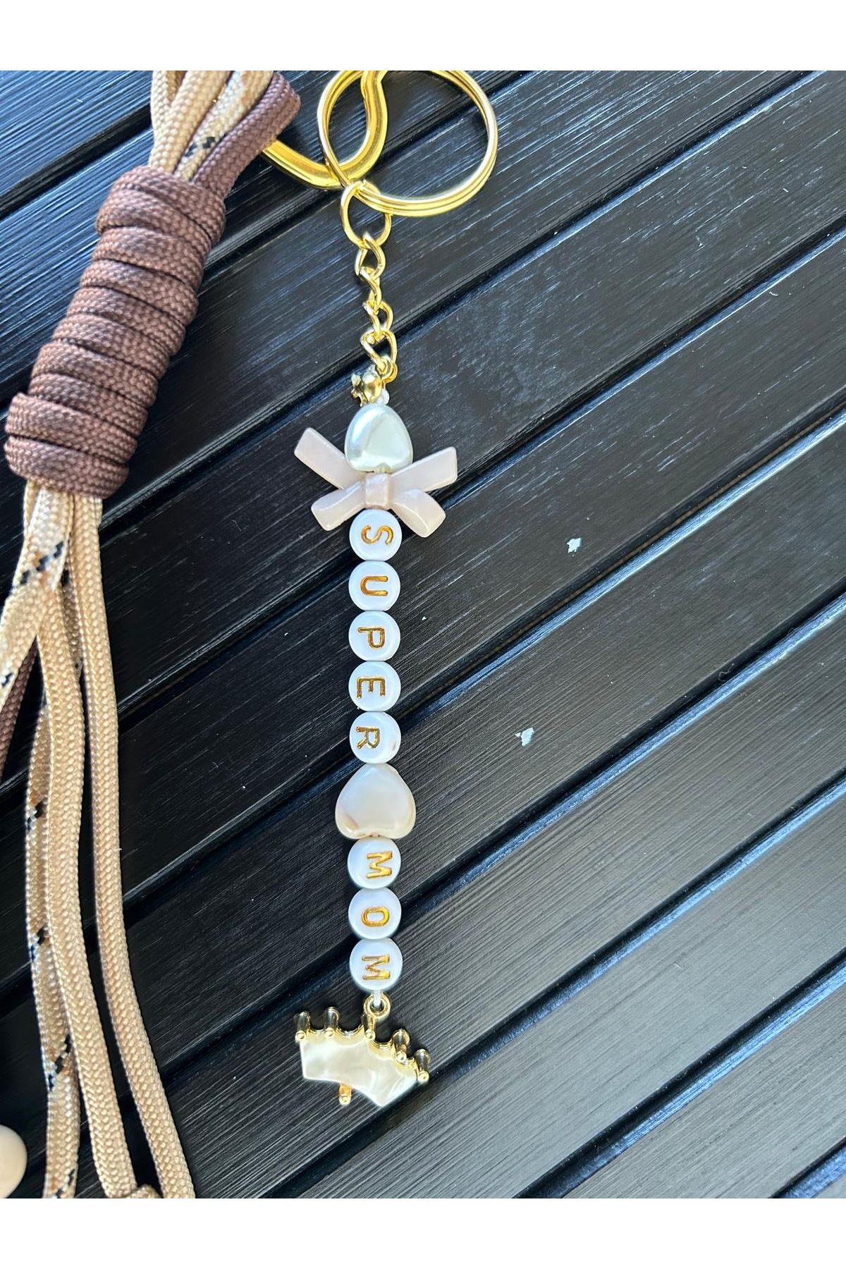 OEM Süper Mom Yazılı Charm Anahtarlık Ve Çanta Aksesuarı Bag Charm