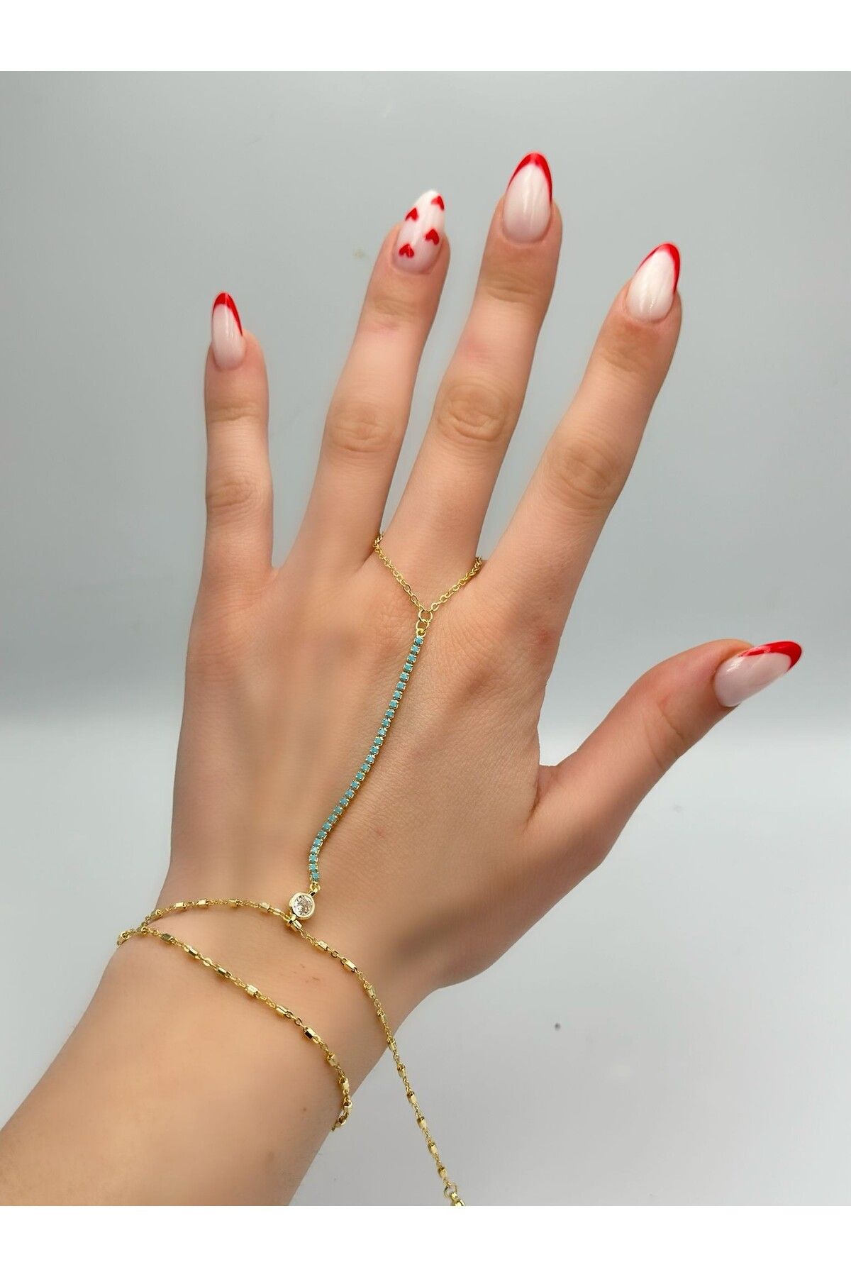 MyladyAccessoriess Mavi Su Yolu Detaylı Çelik Şahmeran