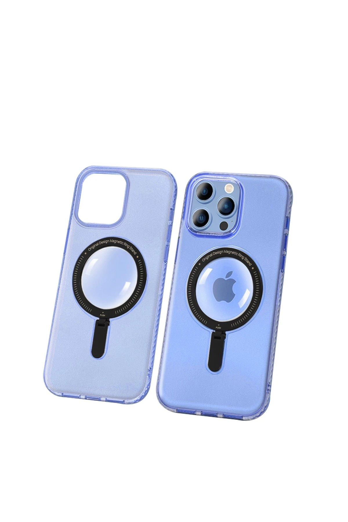 Joko iPhone 14 Pro Max Kılıf Zoom Standlı Silikon - Sierra Blue JOJUA