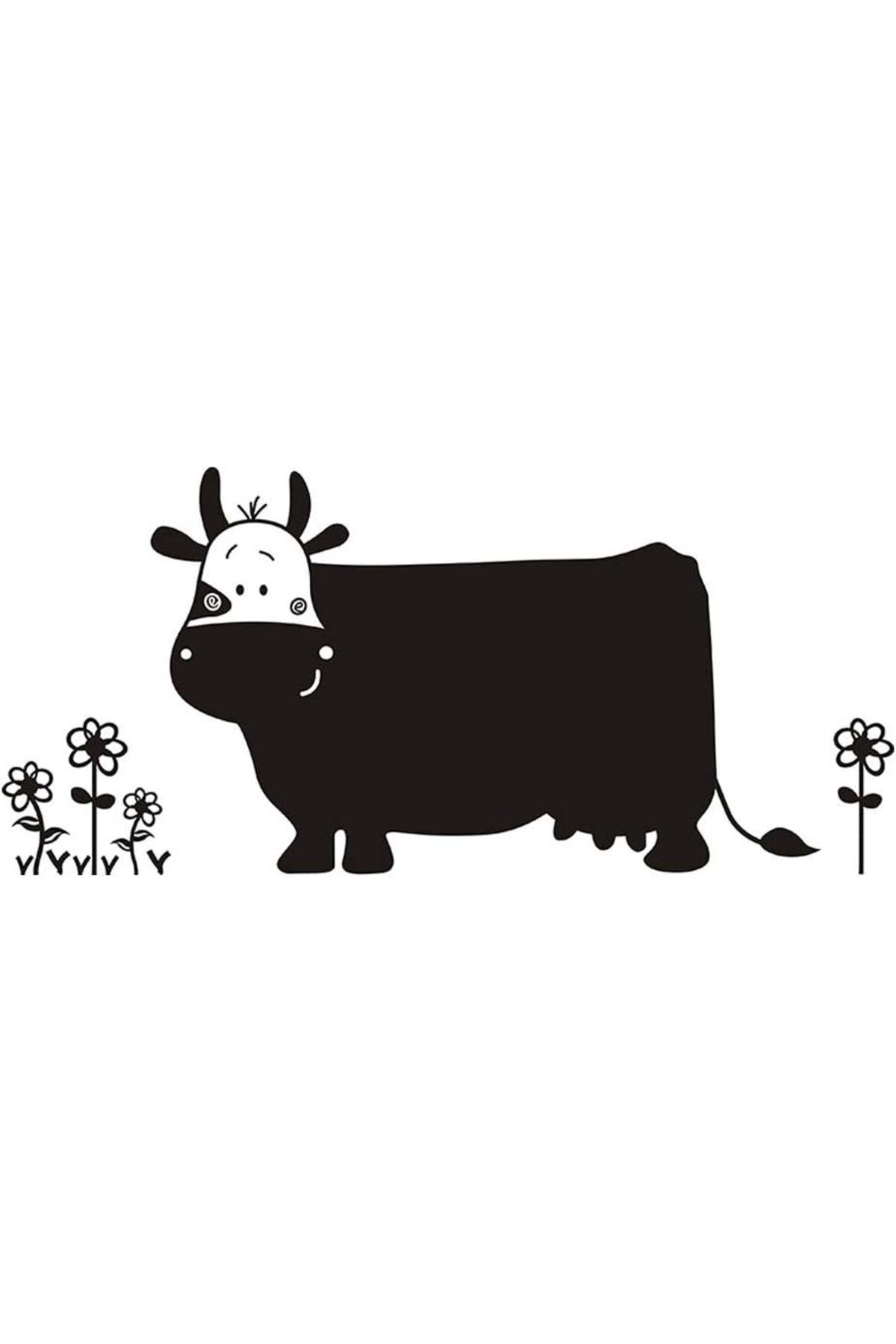 Mu Art Ahşap Mrt Kids Sevimli İnek Yazı Tahtası Çocuk Odası Dekoru Duvar Sticker Art 871301