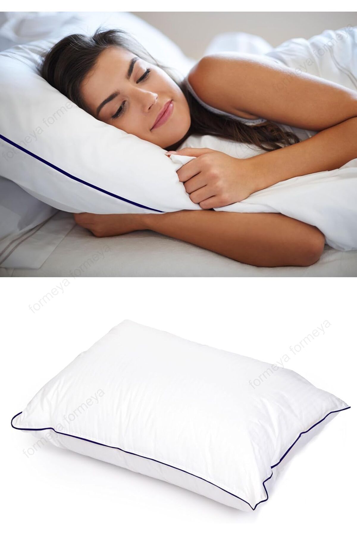 LUXE Climate Nano Jel Yastık 50 * 70 cm%100 Pamuk Dış Kumaş 1100 Gram LXSHP 1055529