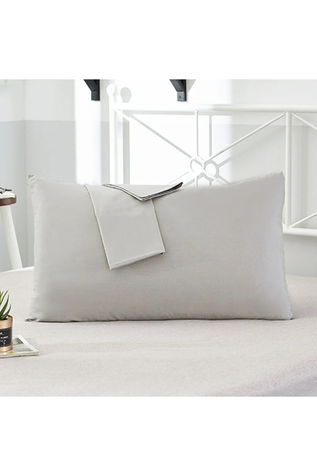 Juellhome %100 Pamuk Yastık Kılıfı (2 ADET) 50 x 70 Cm (Fermuarlı)