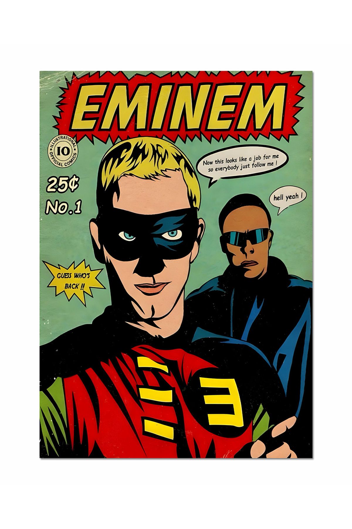 Ayabak Metal Poster EMINEM - Dikey Dekoratif Metal Poster - Hediyelik Metal Poster