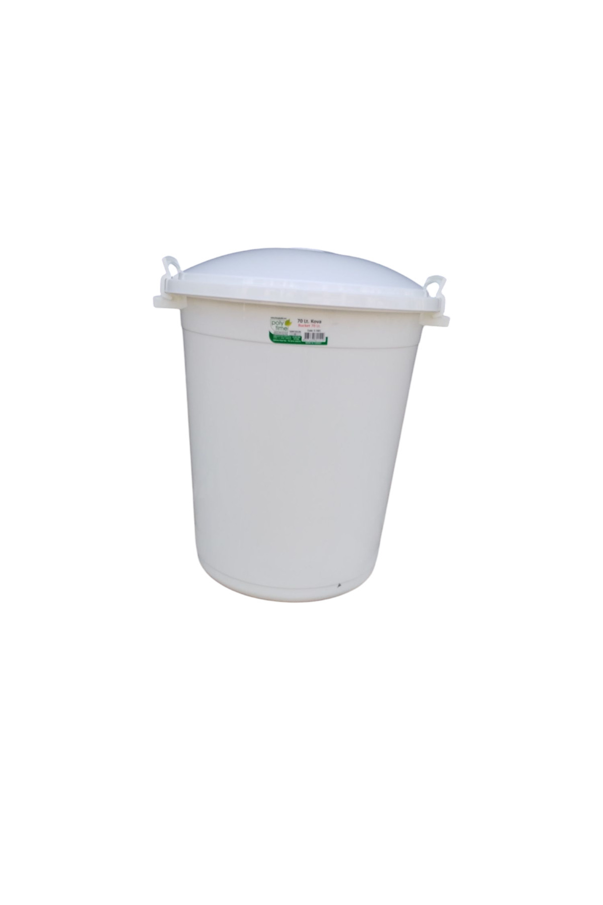 KAPLANBABA-50 Lt Round Plastic Large Size Trash Can with Lid Water Meat Bucket Balcony Garden Bucket with Lock (43X45X50) 5