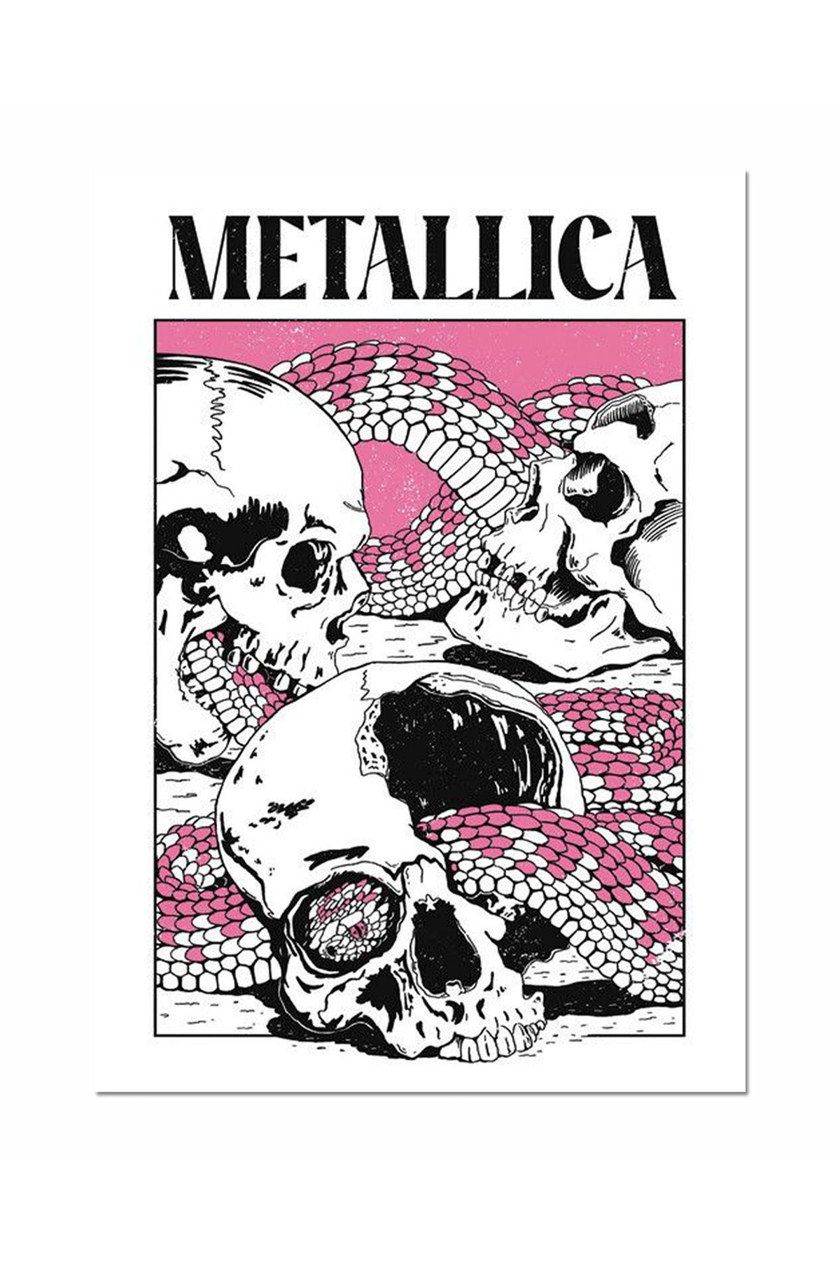 Ayabak Metal Poster Metallica - Dikey Dekoratif Metal Poster - Hediyelik Metal Poster
