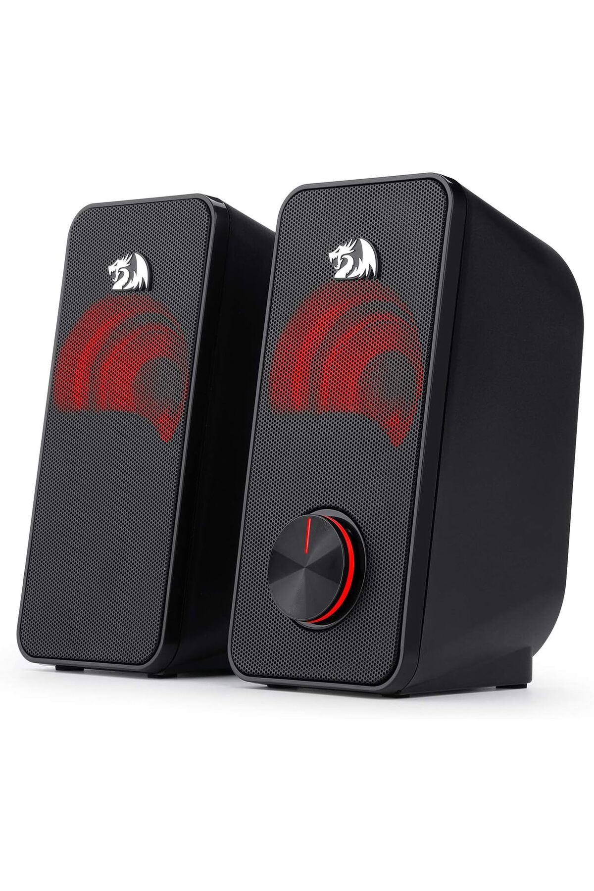 STOREMAX ELZ Stereo Hoparlör 2.0 Stentor (GS500) 2 x 3 W Arka Aydınlatmalı Bilgisayar için, Kırmızı, U