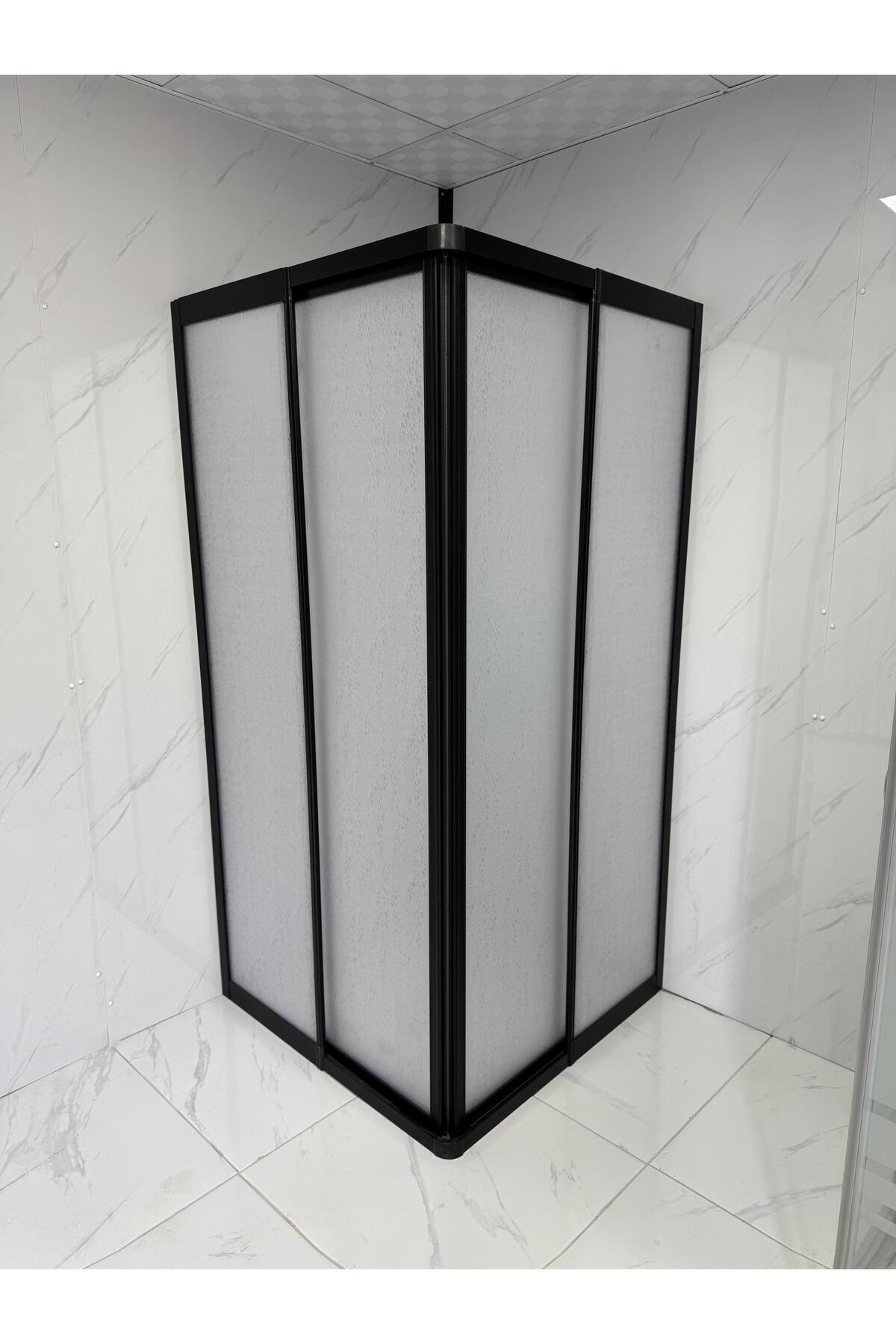 Drop Pattern Mica Shower Cabin Black Color Profile
