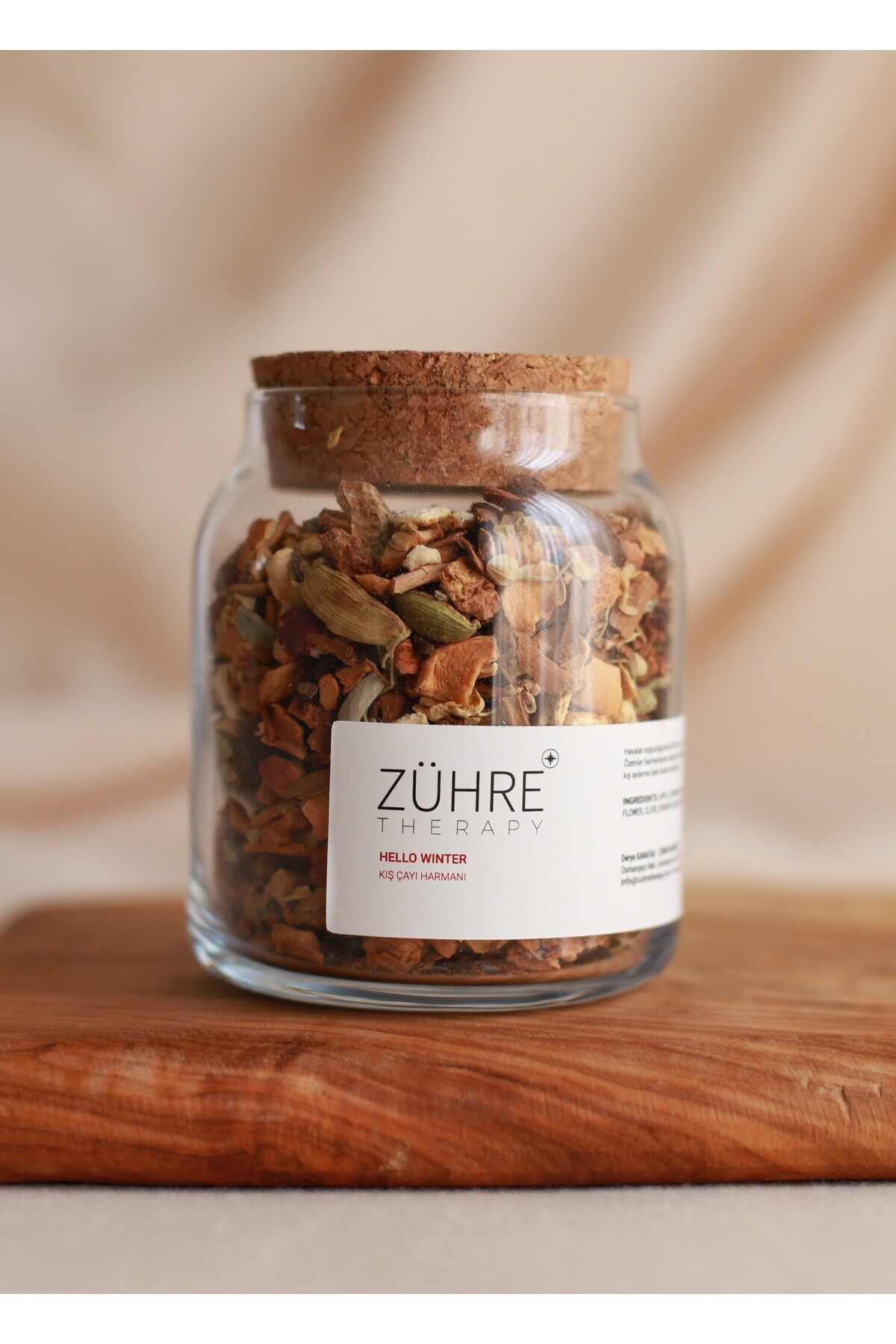ZÜHRE THERAPY Hello Winter Kış Çayı – Elma, Tarçın, Ihlamur Ve Rooiboslu Bitki Karışımı | 80 gr