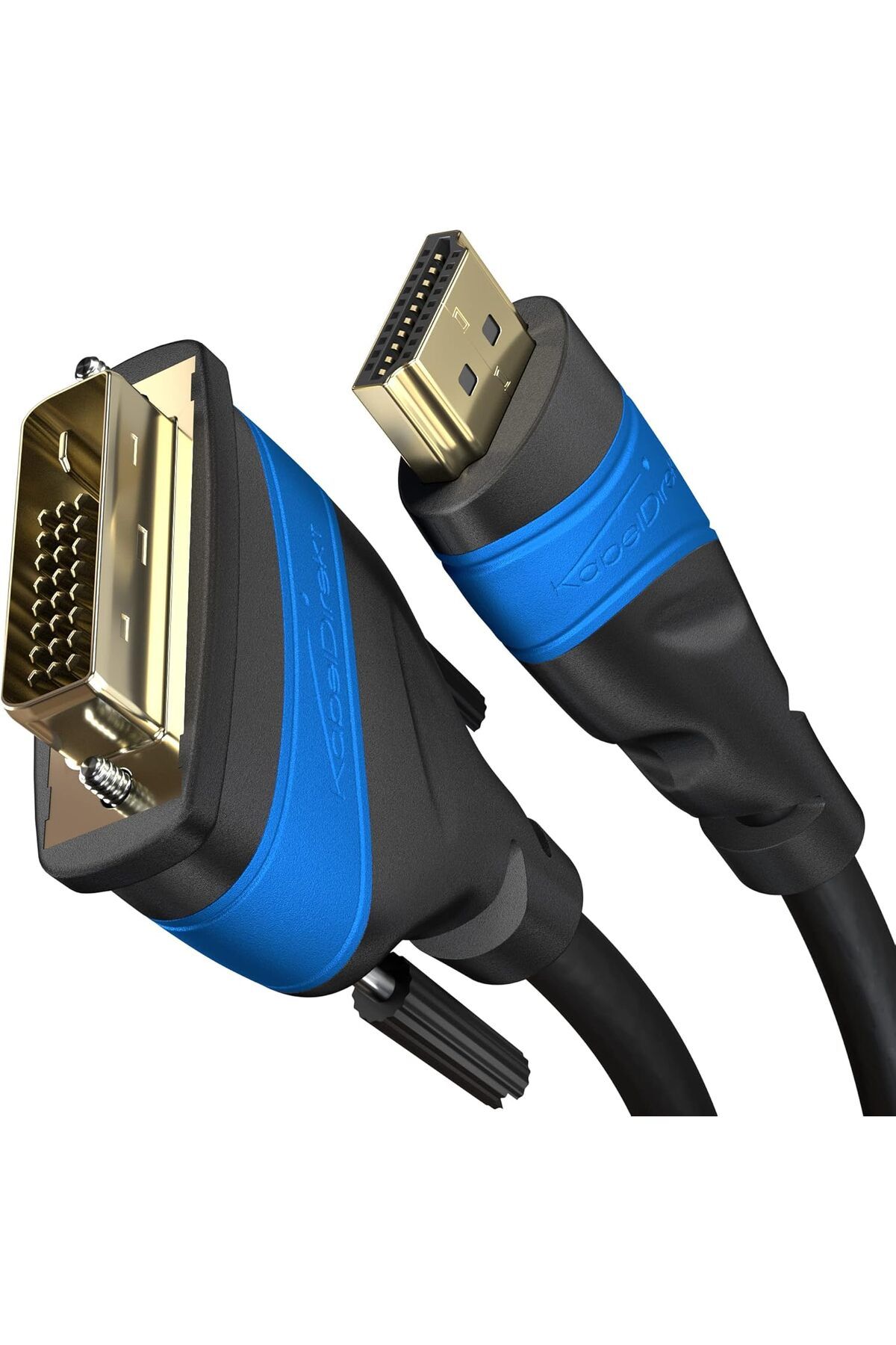 LUXE – HDMI-DVI adaptör kablosu – 1,5m (çift yön, DVI-D 24+1/yüksek hızlı HDMI kablosu, 1080p/