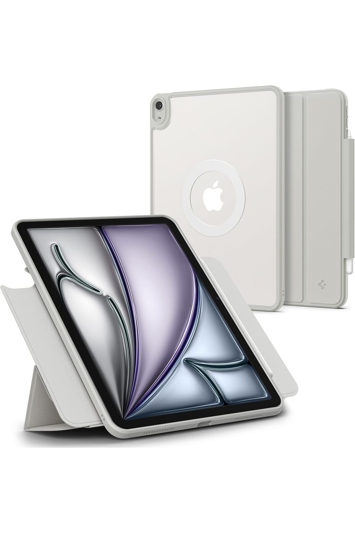 STOREMAX ELZ iPad Air 13" M3 (2025) / M2 (2024) Kılıf Air Skin Pro OneTap Metal Ring MagFit Gray - ACS08491