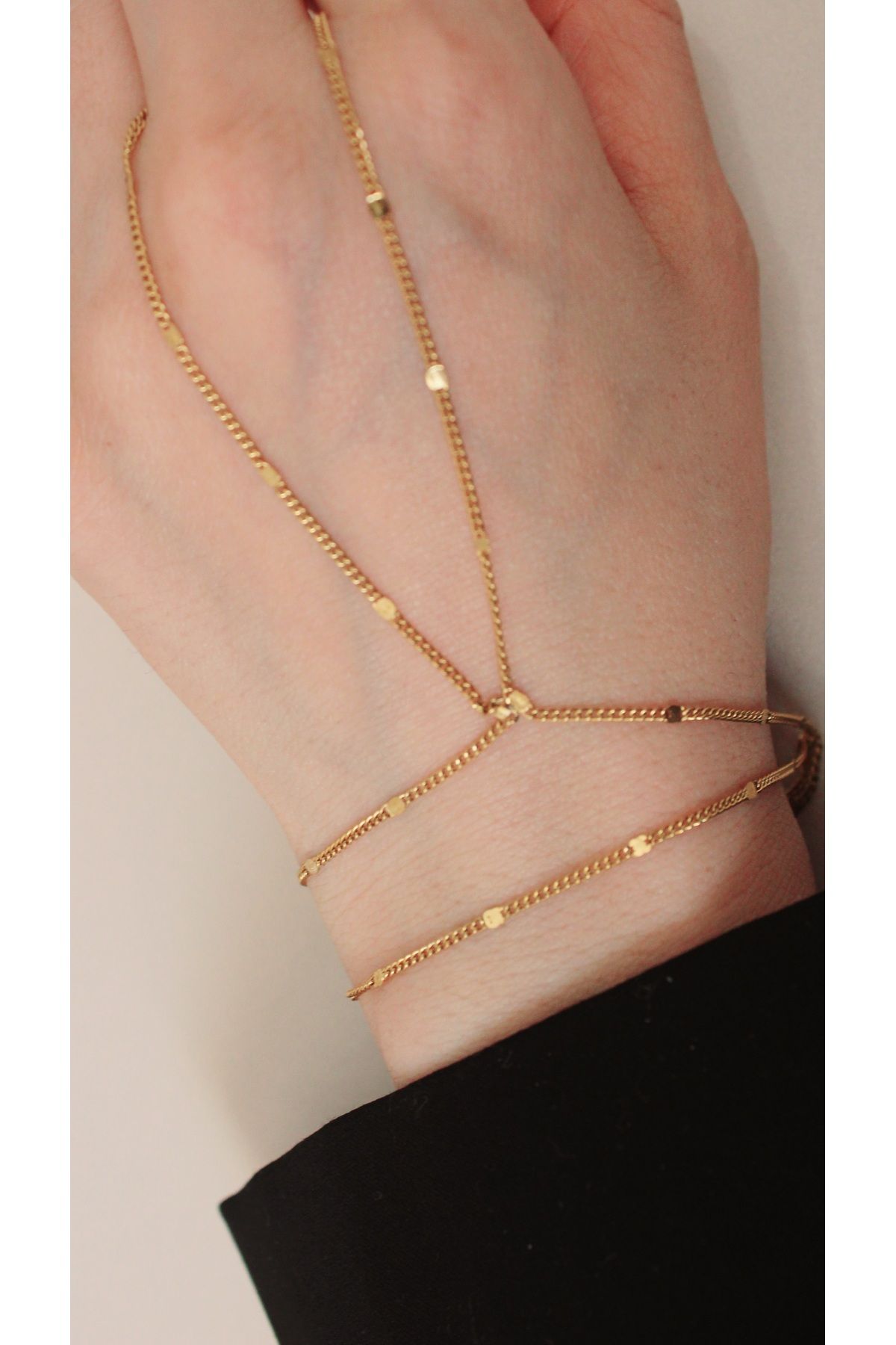 Tişt Accessory Gold Renk Pullu Zincir Trend Vip Çelik Şahmeran