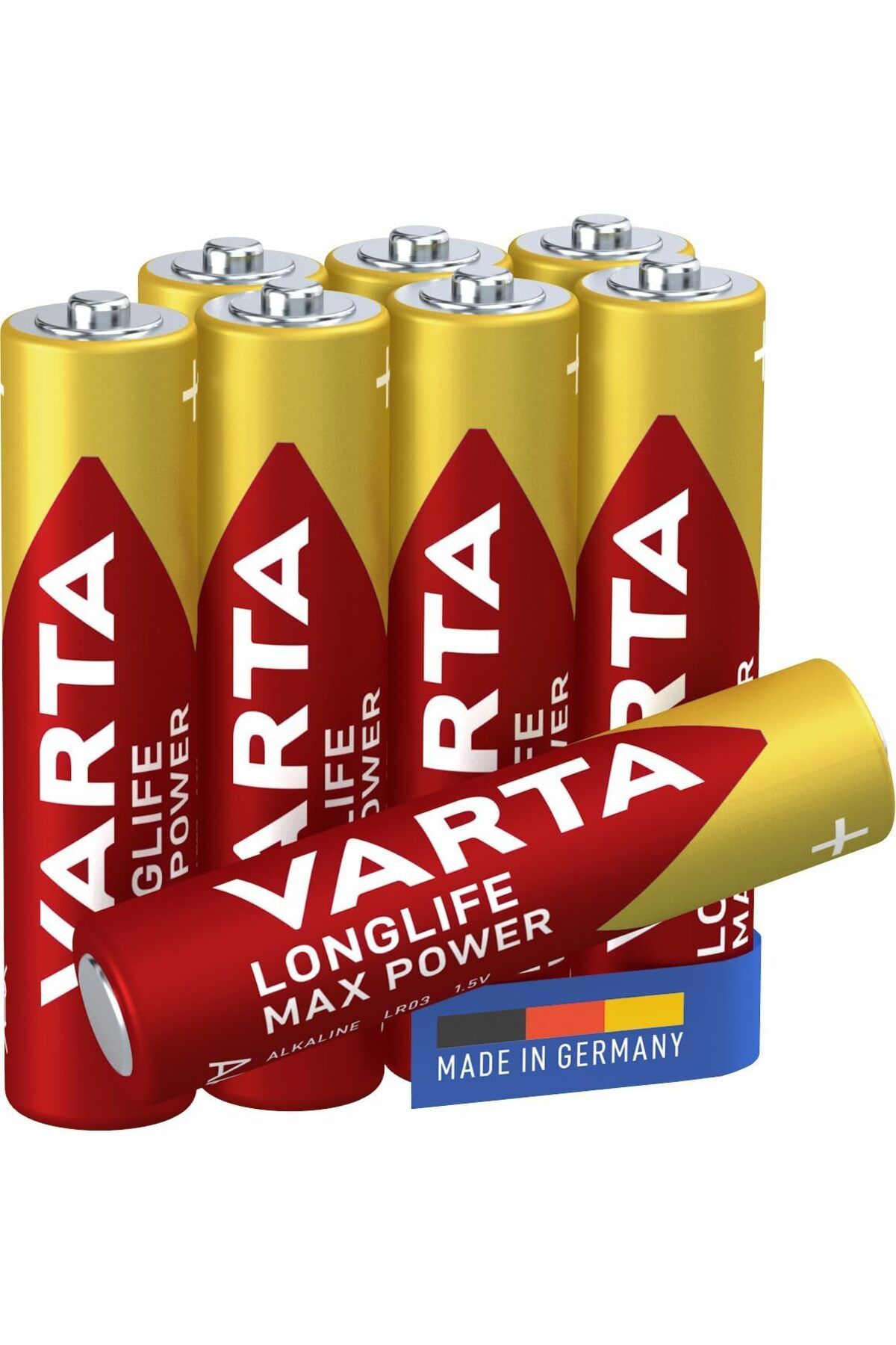 STOREMAX Sbl Longlife Max Power AAA İnce Kalem LR03 pil (8'li paket) Yüksek Performanslı alkalin piller -