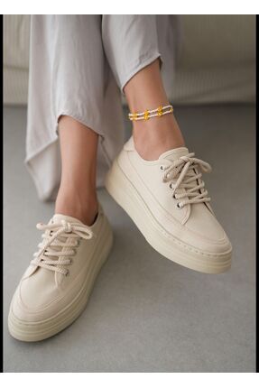 MERETTO By Akıl Ensar Sneaker Yüksek Bağcıklı Bez Canvas Orijinal Keten Spor ...