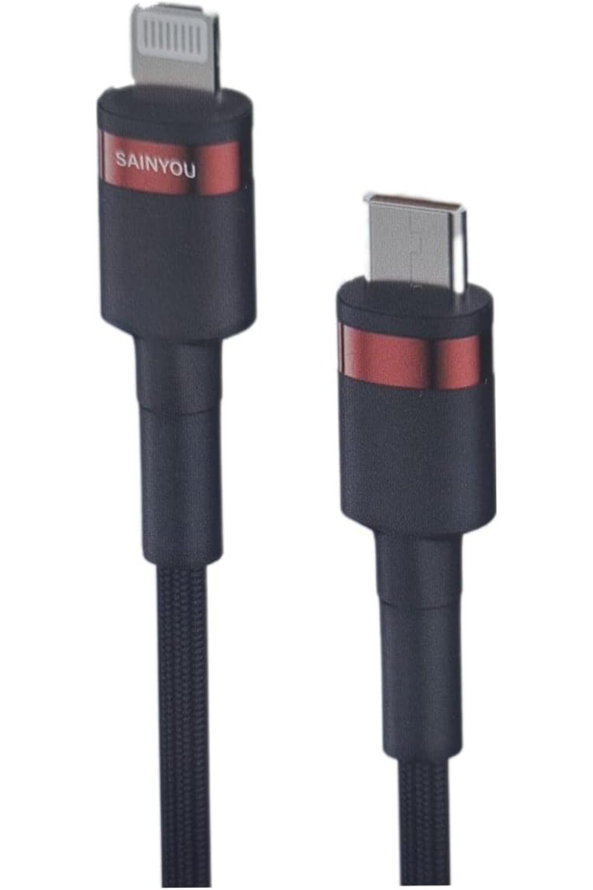 Mu Art Ahşap Mrt 22,5 W PD SUPER FAST TYPE C TO İOS A KALİTE GÜÇLENDİRİLMİŞ HASIR ŞARJ VE DATA KABLOSU L