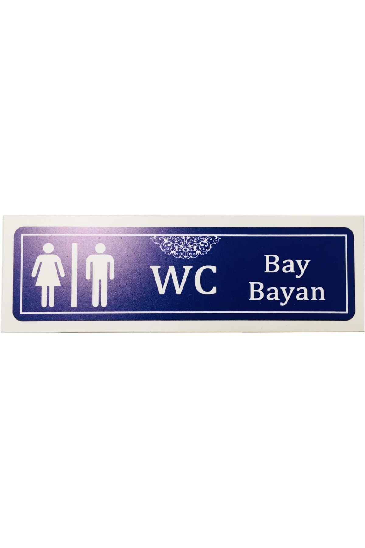 Mu Art Ahşap Mrt Bay WC Yazılı Kapı İsimliği, Bay WC Yönlendirme Levhası (BAY WC) Art 87