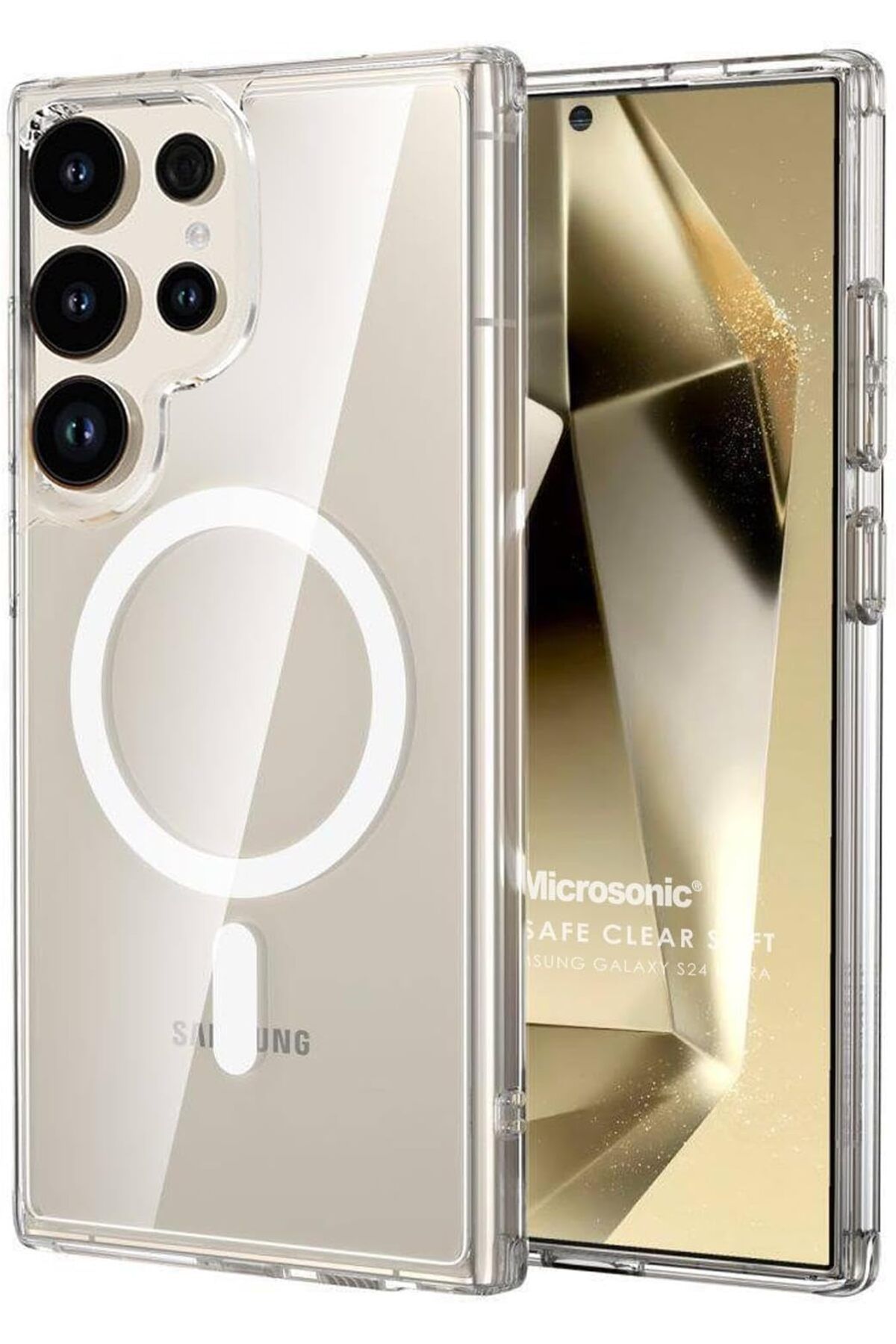 STOREMAX OZN Galaxy S24 Ultra için Kılıf MagSafe Clear Soft Şeffaf [Galaxy S24 Ultra ile Uyumlu Kılıf -