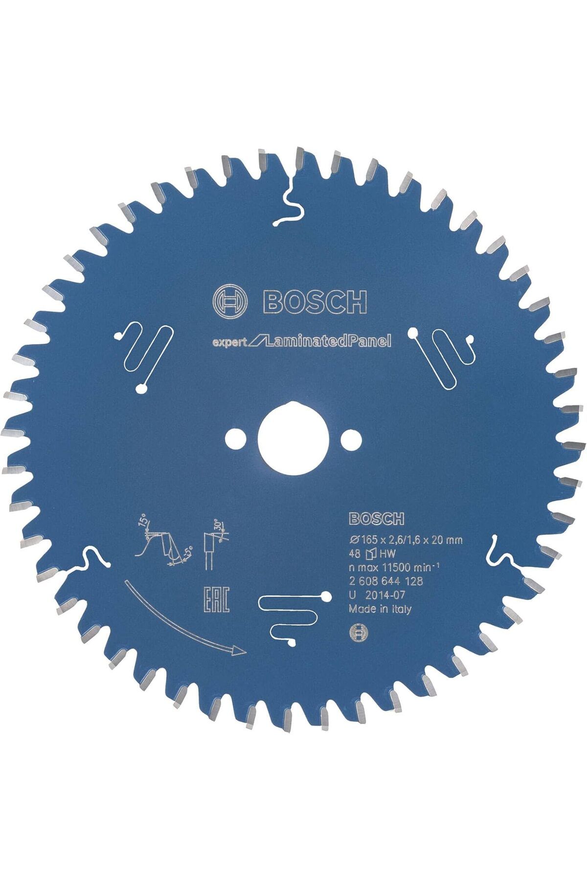 STOREMAX ELZ dairesel testere bıçağı Expert Laminated için panel, 165 x 20 x 2,6 mm, diş sayısı 48, 1
