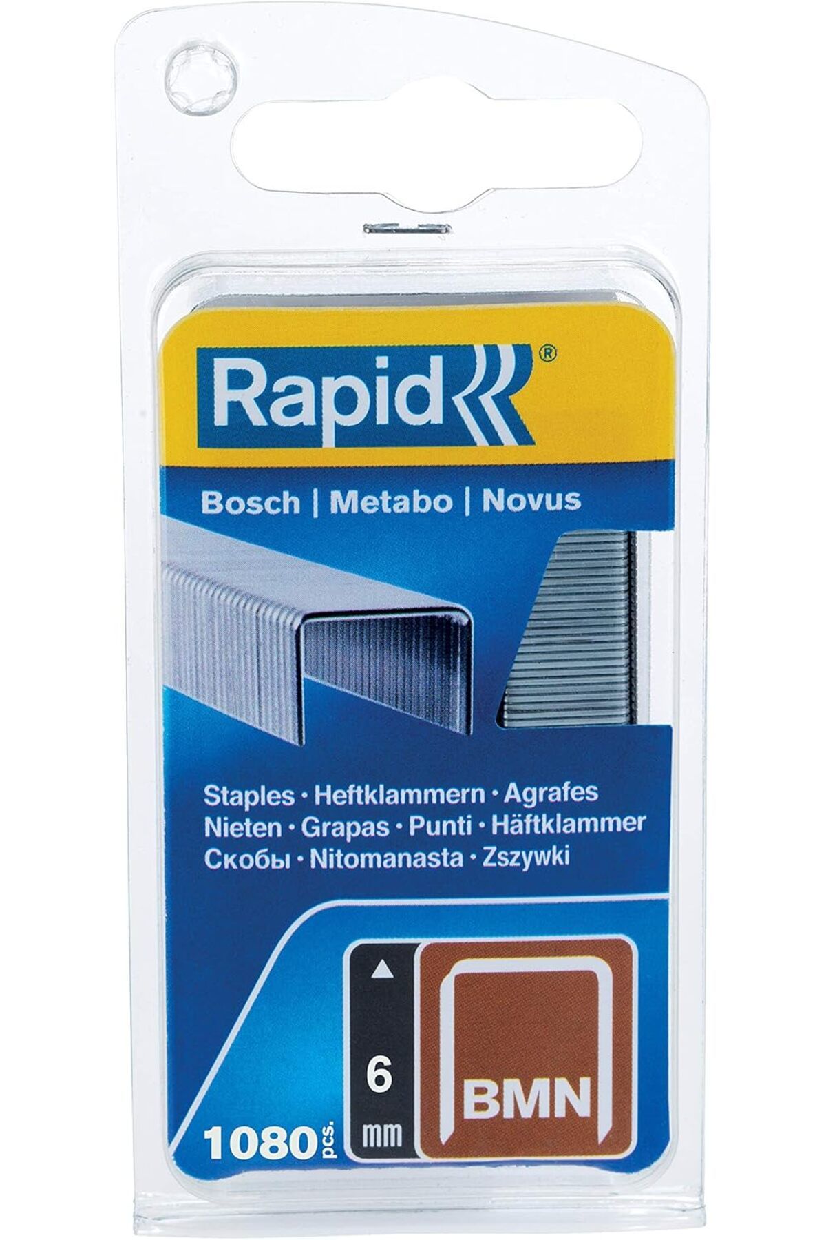 STOREMAX Rom Zımba teli Tip BMN, 6 mm zımba, 1.080 adet, Bosch, Metabo ve Novus el ve elektrikli zımba mak