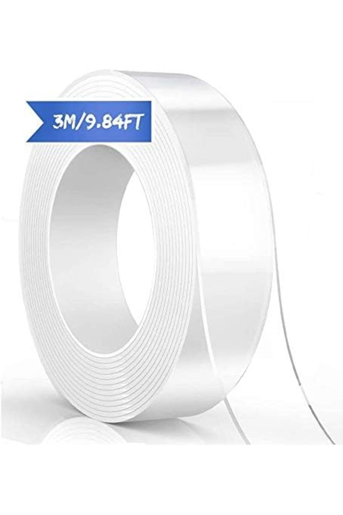 Mu Art Ahşap Mrt yıkanabilir, iz bırakmayan, çift taraflı, yapışkan, şeffaf nano bant, ekstra güçlü, ka