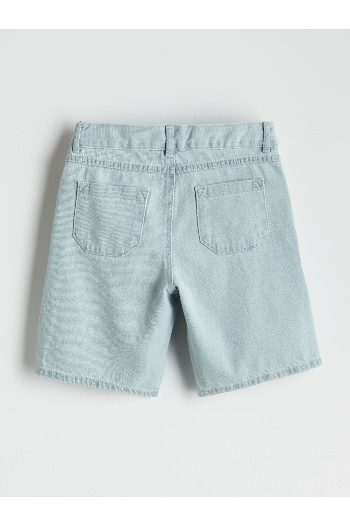 LC Waikiki-Lcw Kids Indigo Adjustable Waist Elastic Boys Jean Shorts t t 2