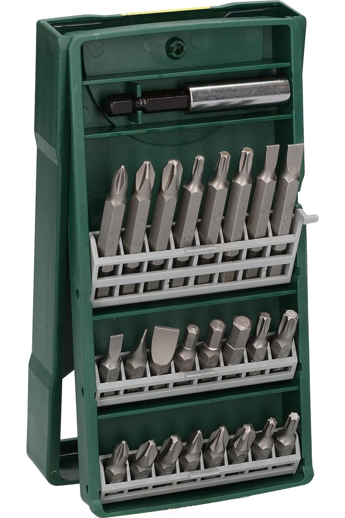 STOREMAX ELZ Professional Accessories X/Line Mini 25 Parça Vidalama Seti, Plastik Kutu, Yeşil FRNTR 1127478
