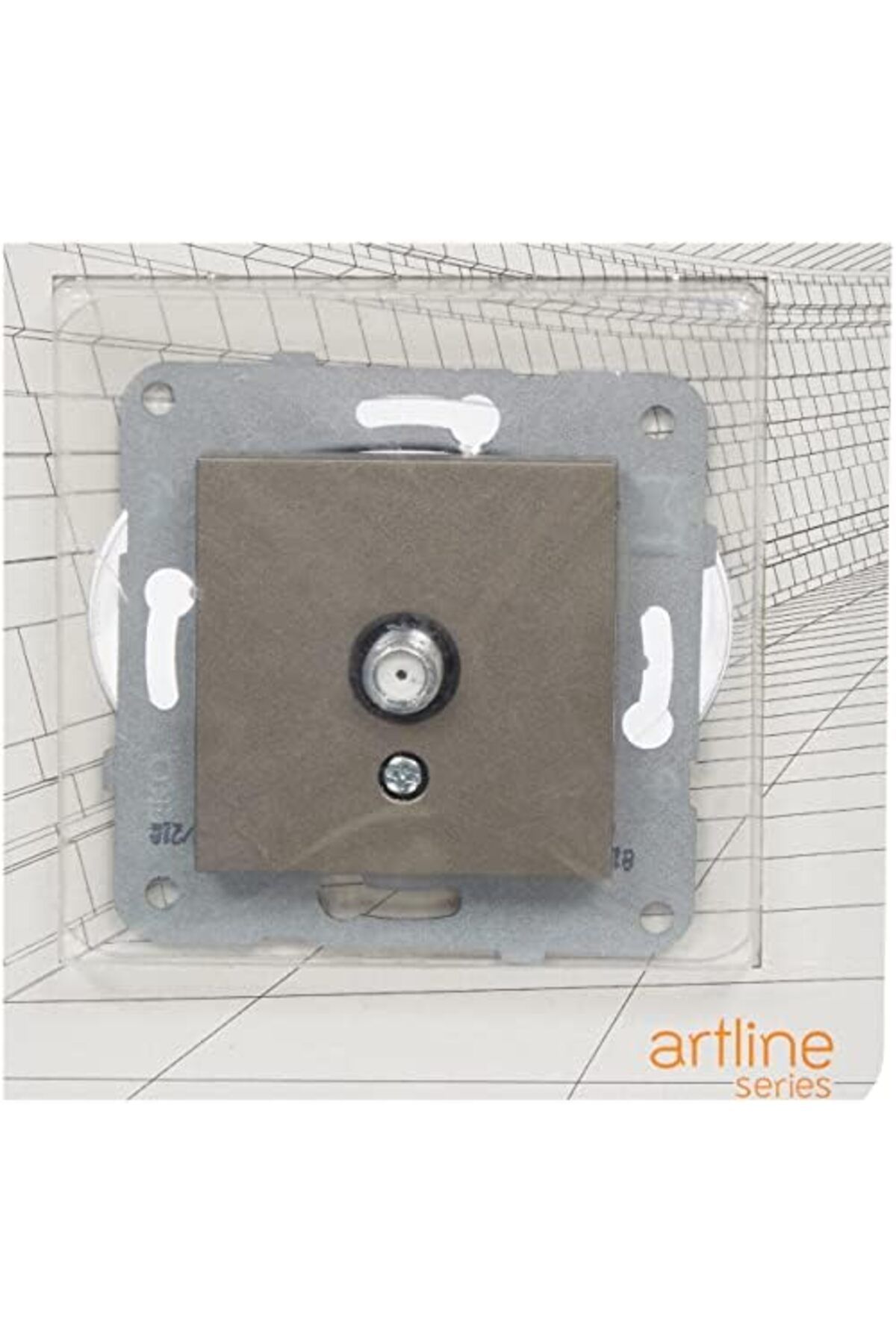 STOREMAX-Sbl Nt Anthracite Satellite Socket F Kon 10 Db Mek+Button Cover Sblshp 1064356 2