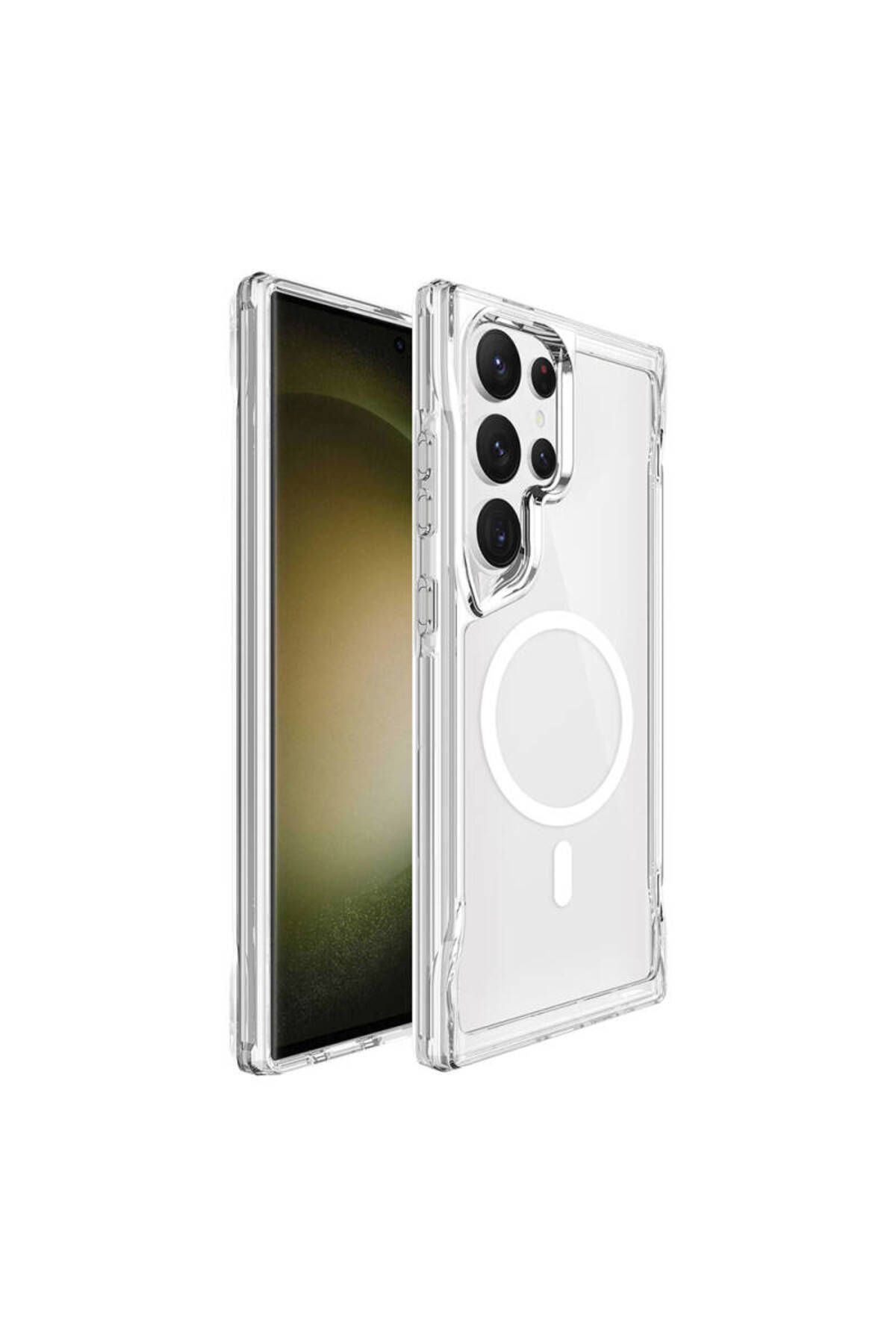 Hojar Galaxy S24 Plus Uyumlu Kılıf Magsafe Wireless Kablosuz Şarj Destekli Sert Darbe Emici Kapak