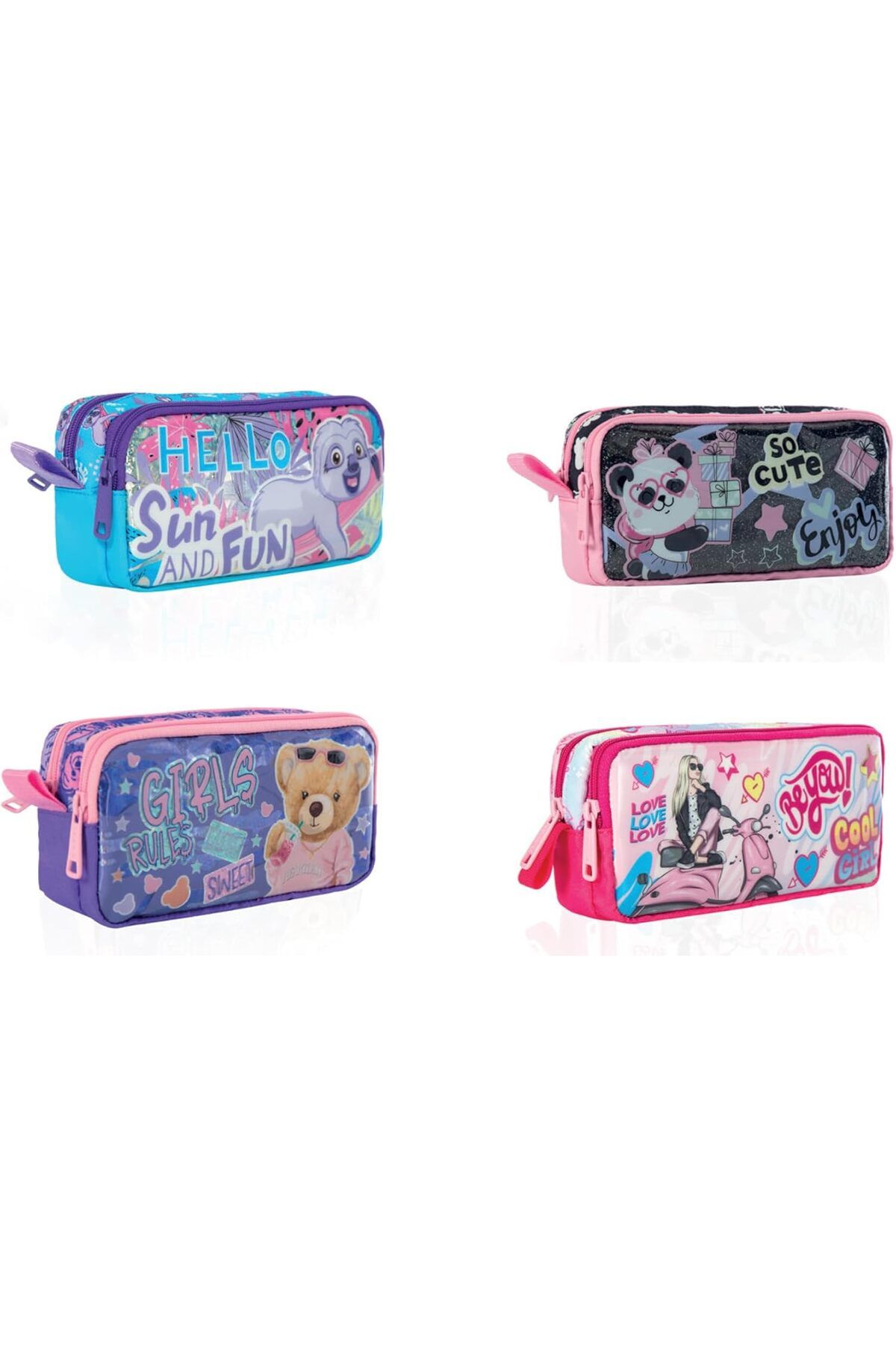 STOREMAX Rom Kids Kalem Çantası Kız Çift Göz, PVC Romshp 1067323