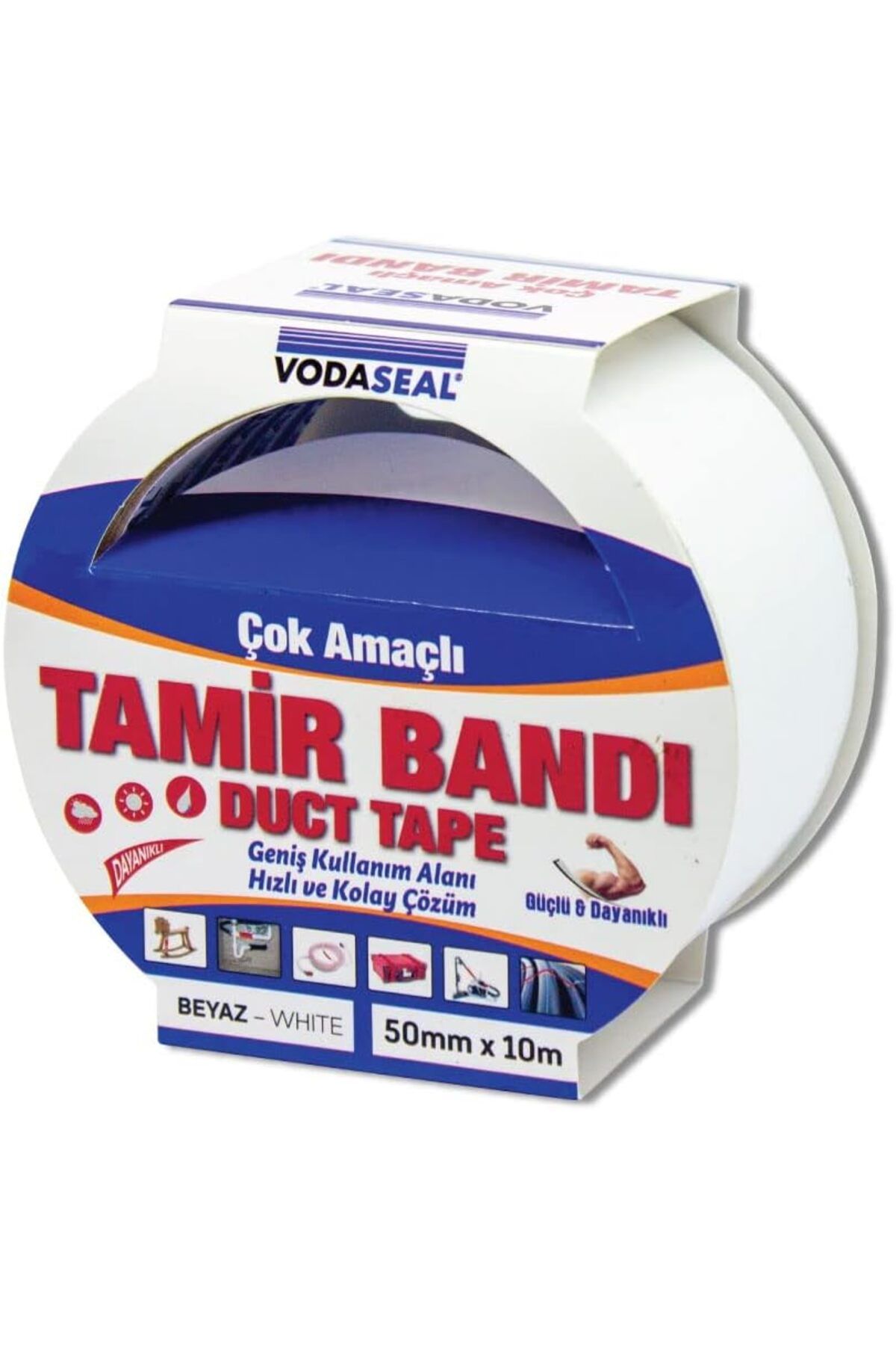 Mu Art Ahşap Mrt Çok Amaçlı Tamir Bandı, 50mmx10mt, Beyaz Art 871301