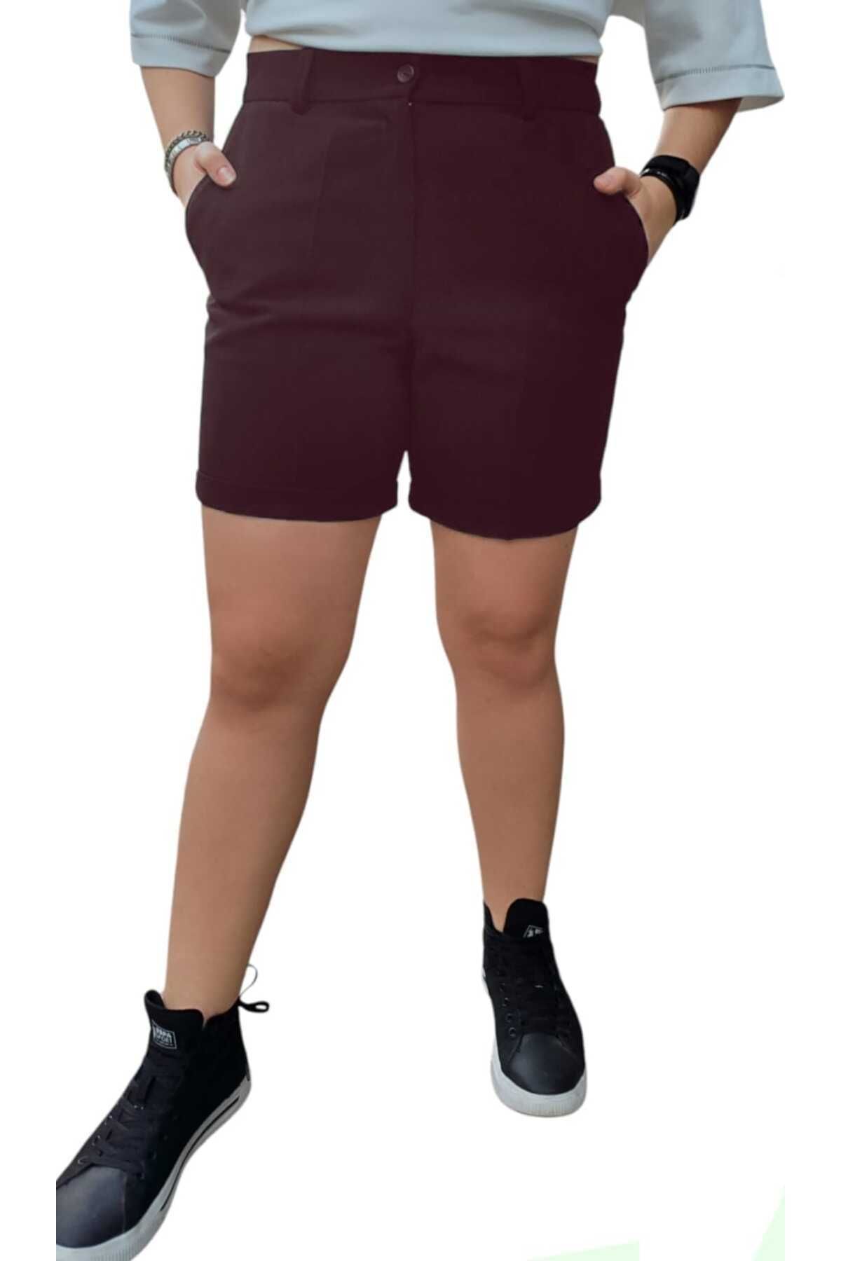Butik Pantaloni Scurti Dublu Cu Buzunar, Cu Fermoar, Nasturi, Lungime Produs 40 Cm Femeie - 40